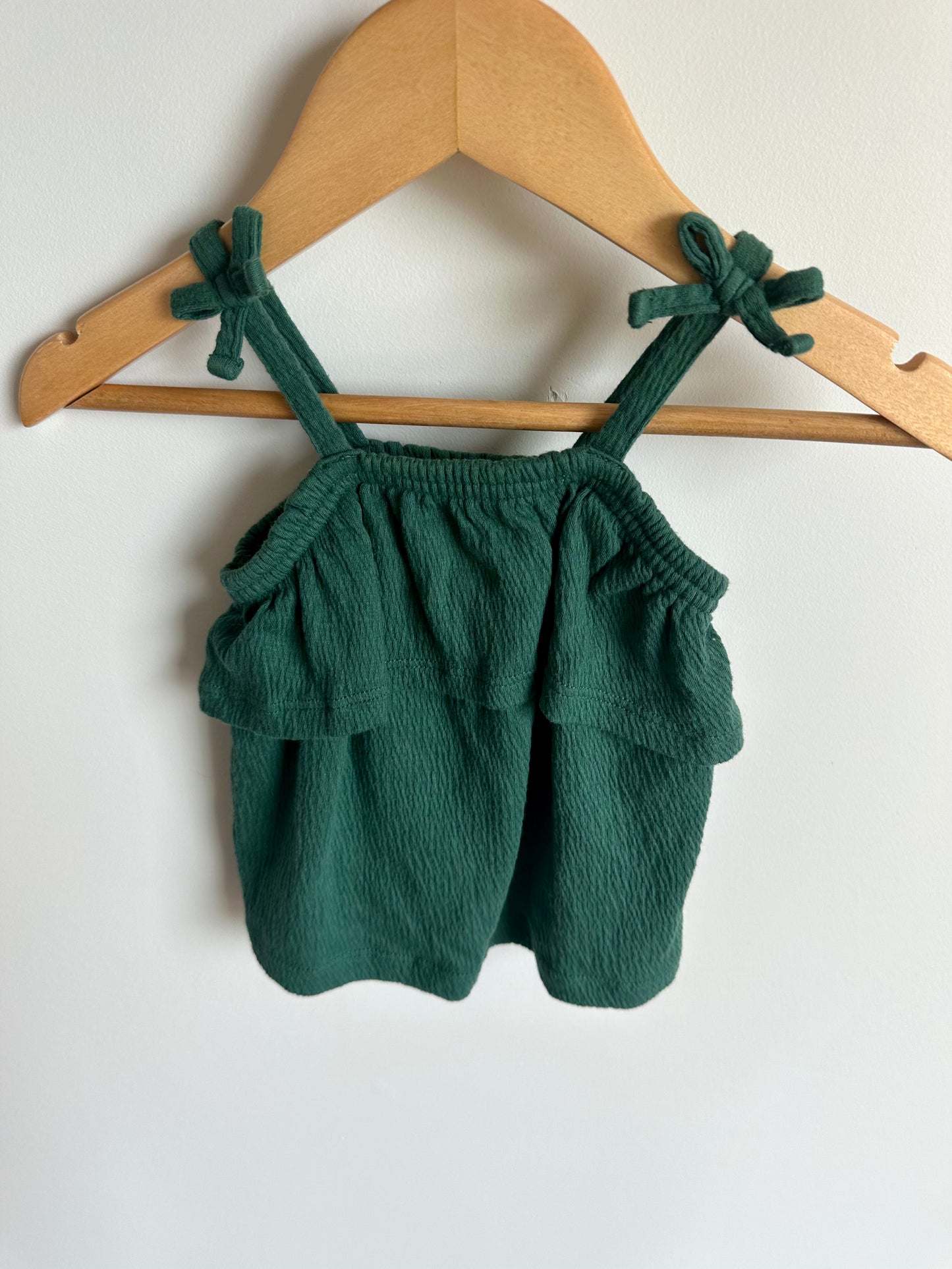 Green Ruffle Tank / 9m