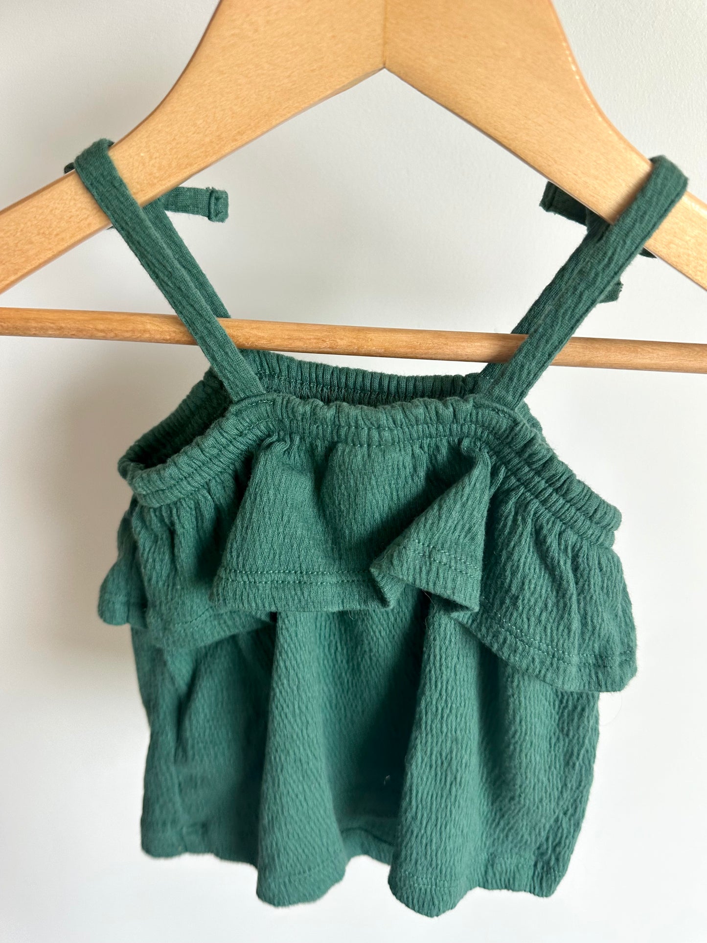 Green Ruffle Tank / 9m