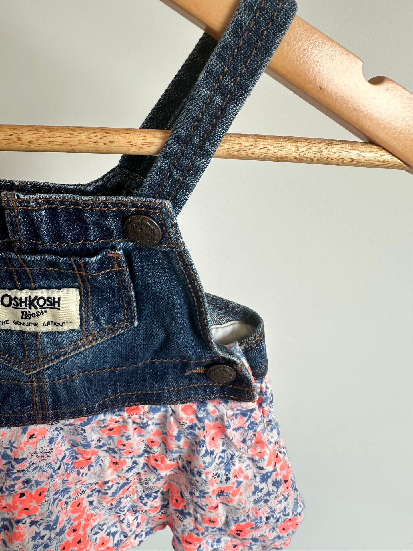 OshKosh Denim + Floral Skirt / 6m