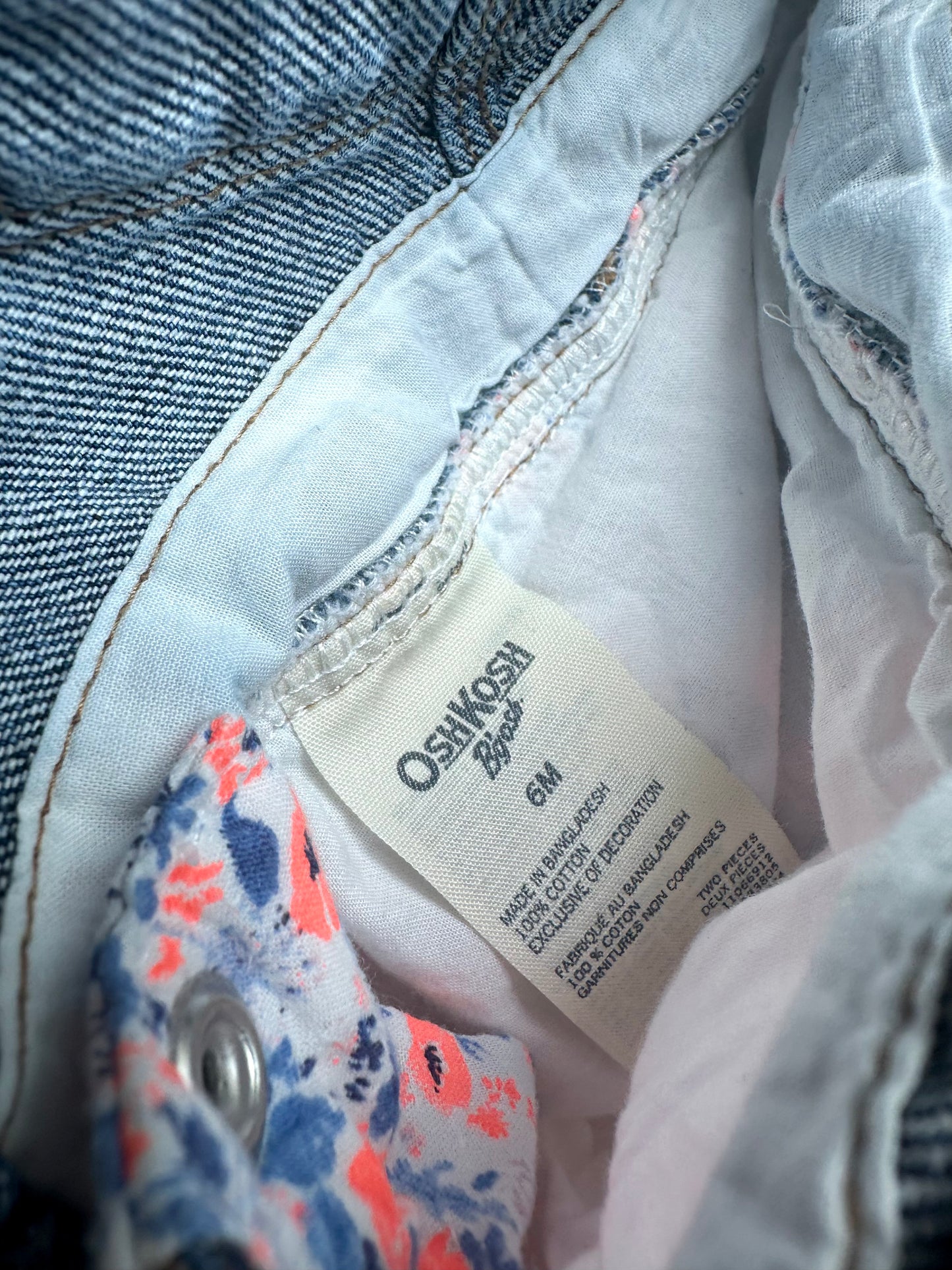 OshKosh Denim + Floral Skirt / 6m