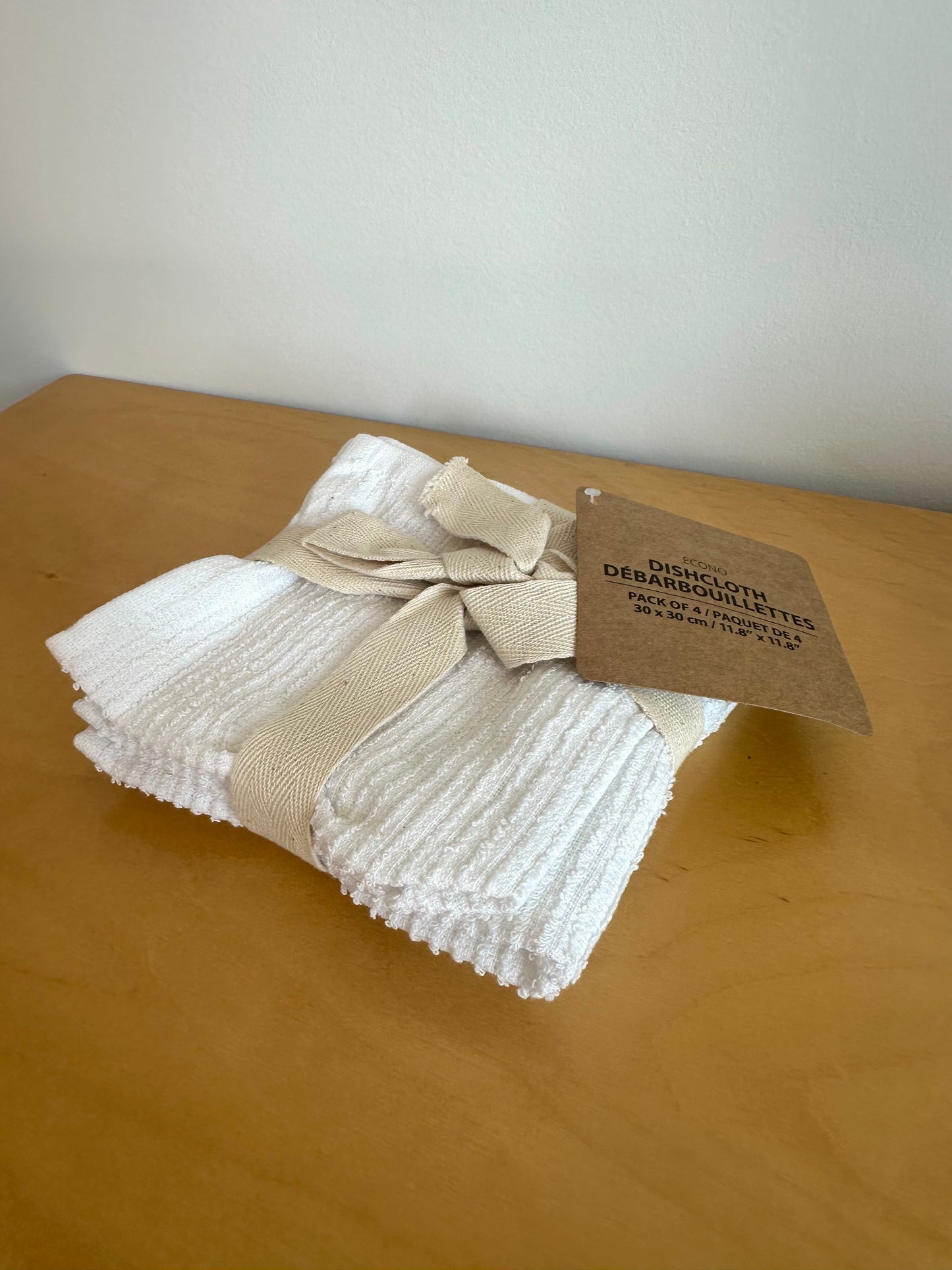 White Three Face Cloths (In Package)