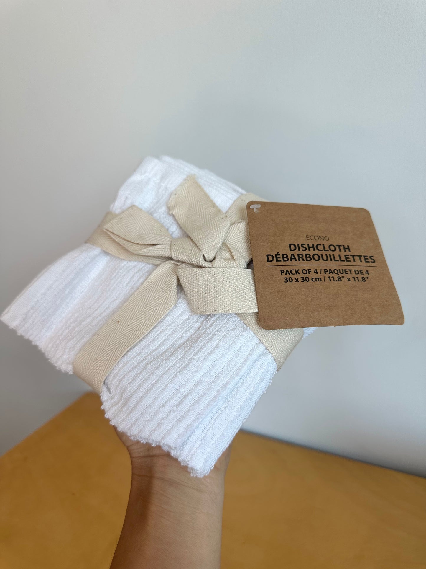 White Three Face Cloths (In Package)