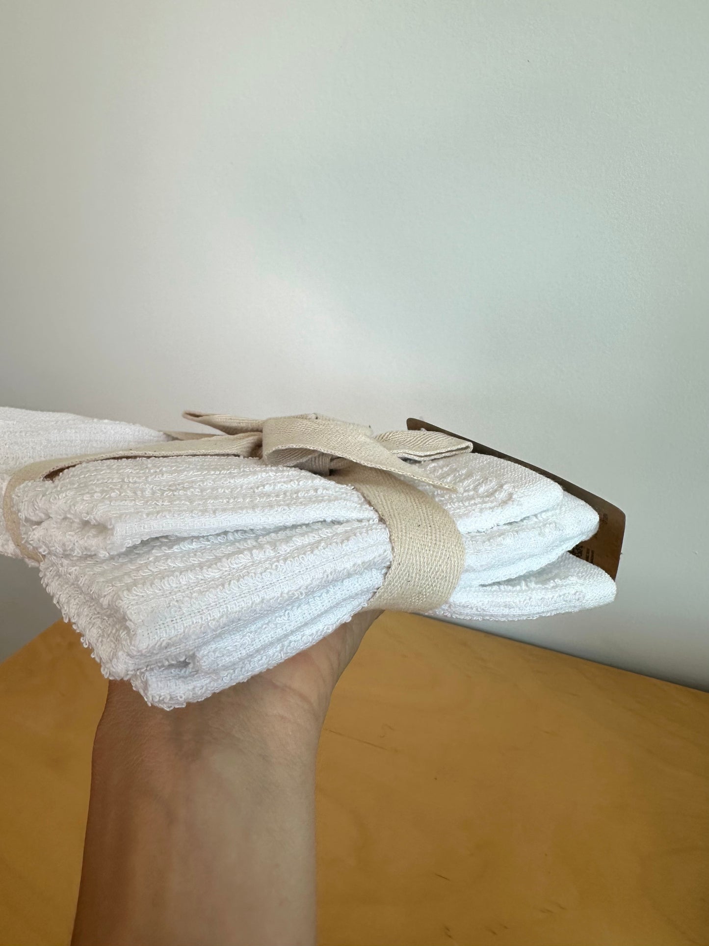 White Three Face Cloths (In Package)