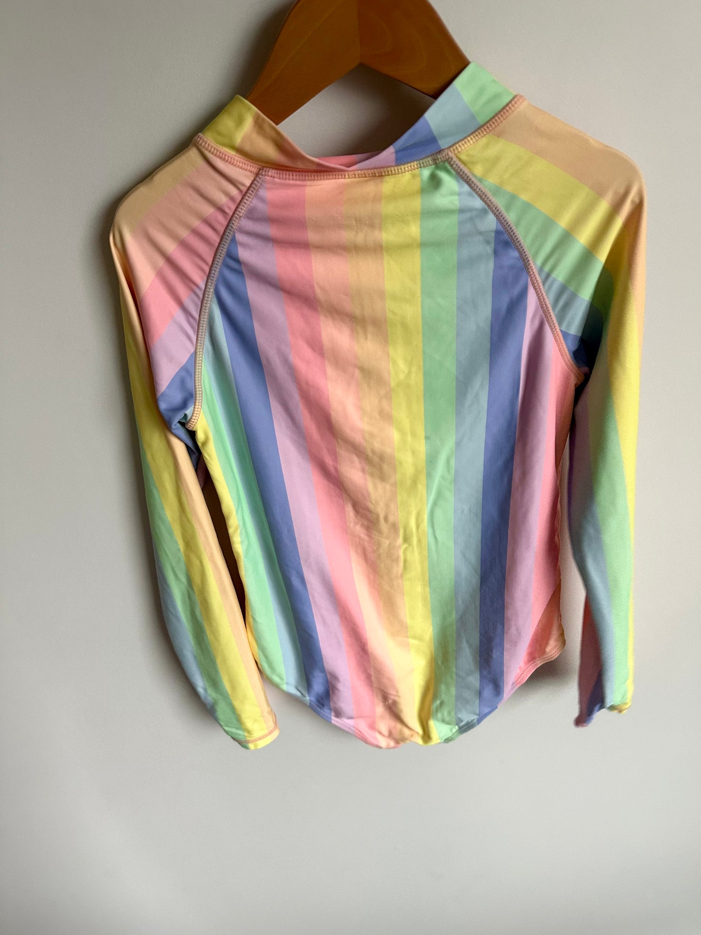 Vertical Stripe Colored Swimsuit / 9-10 Years