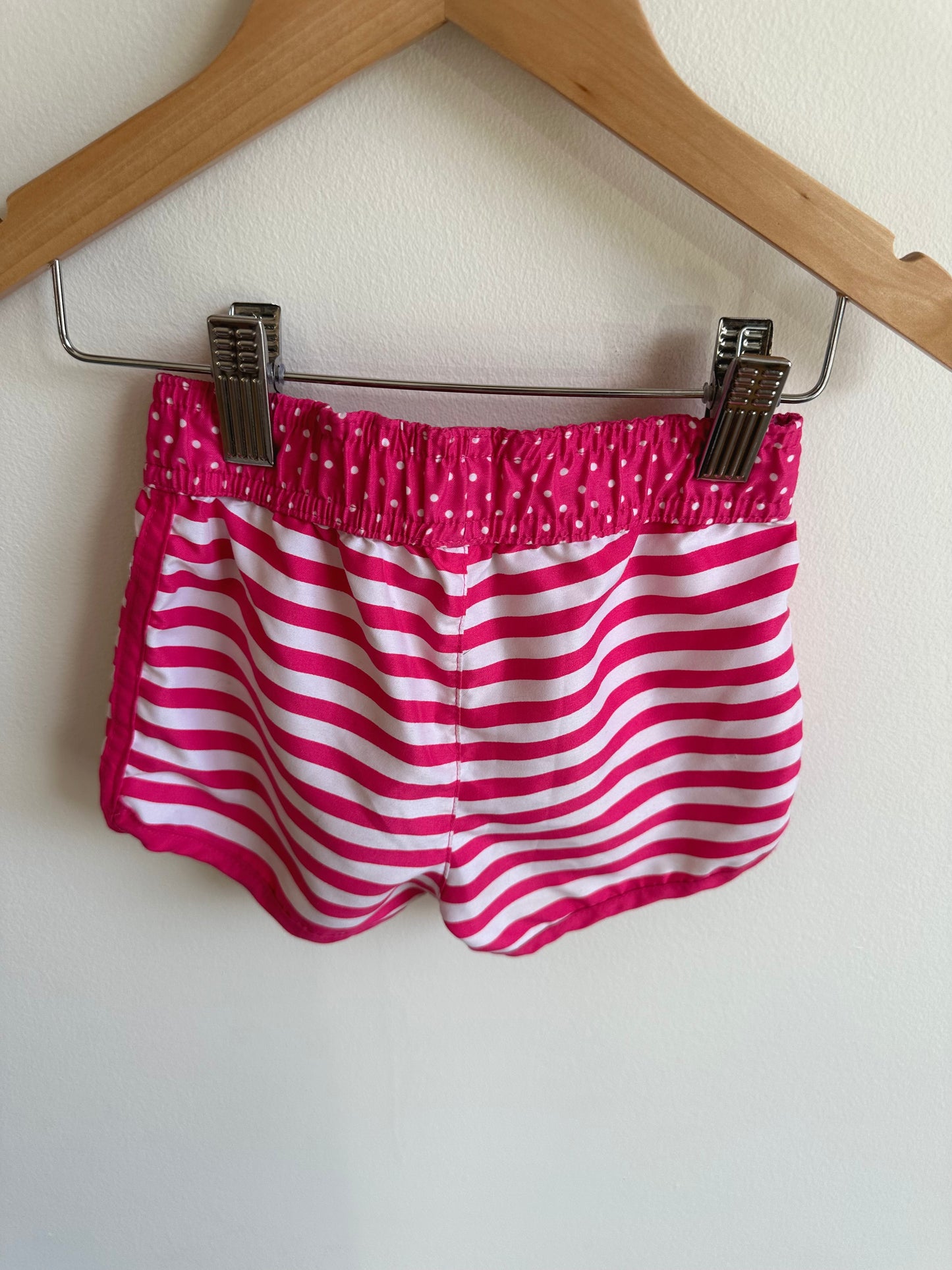 Pink Striped Active Shorts / 12m