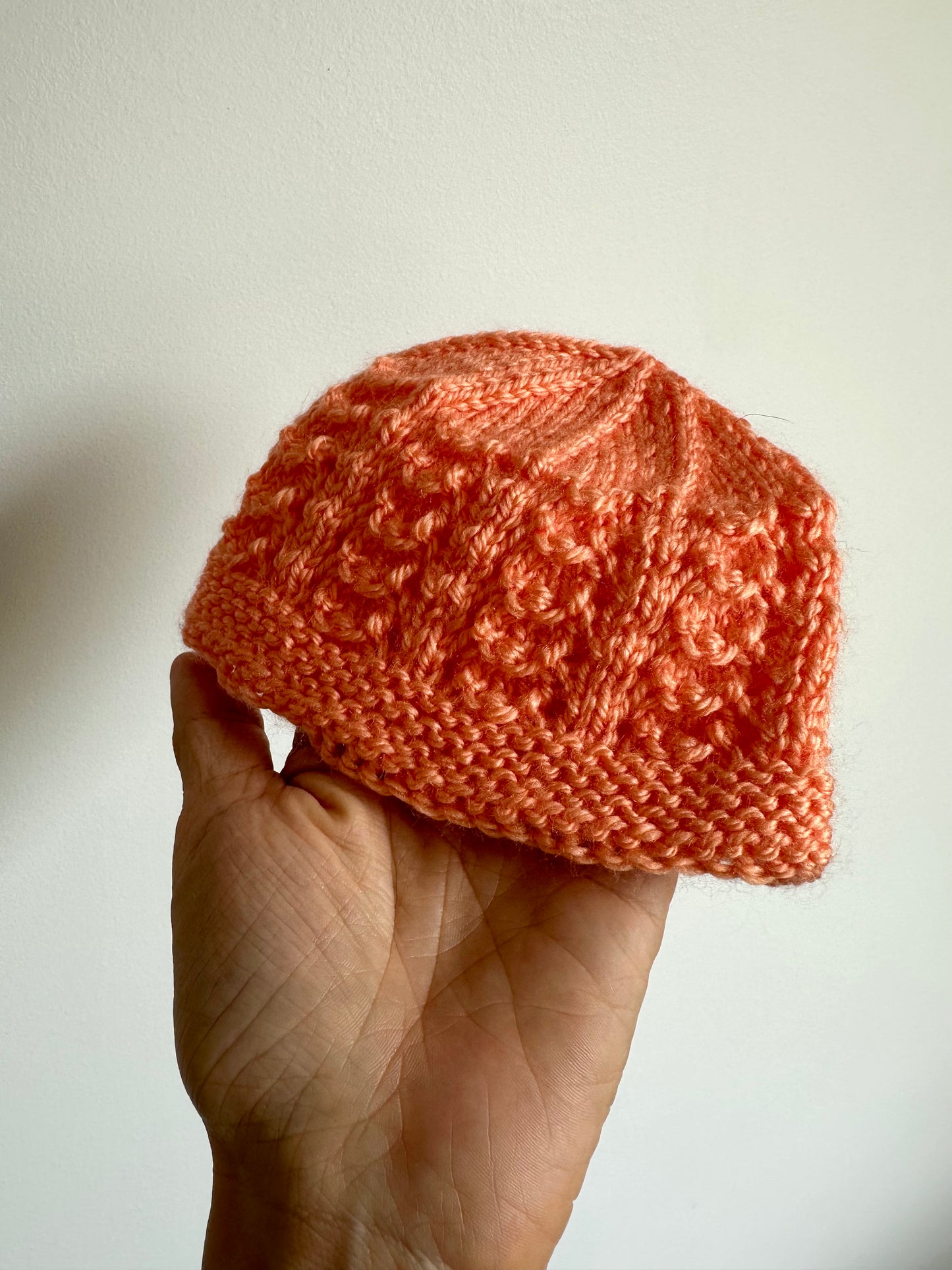 Two Knit Beanies / 0-3m