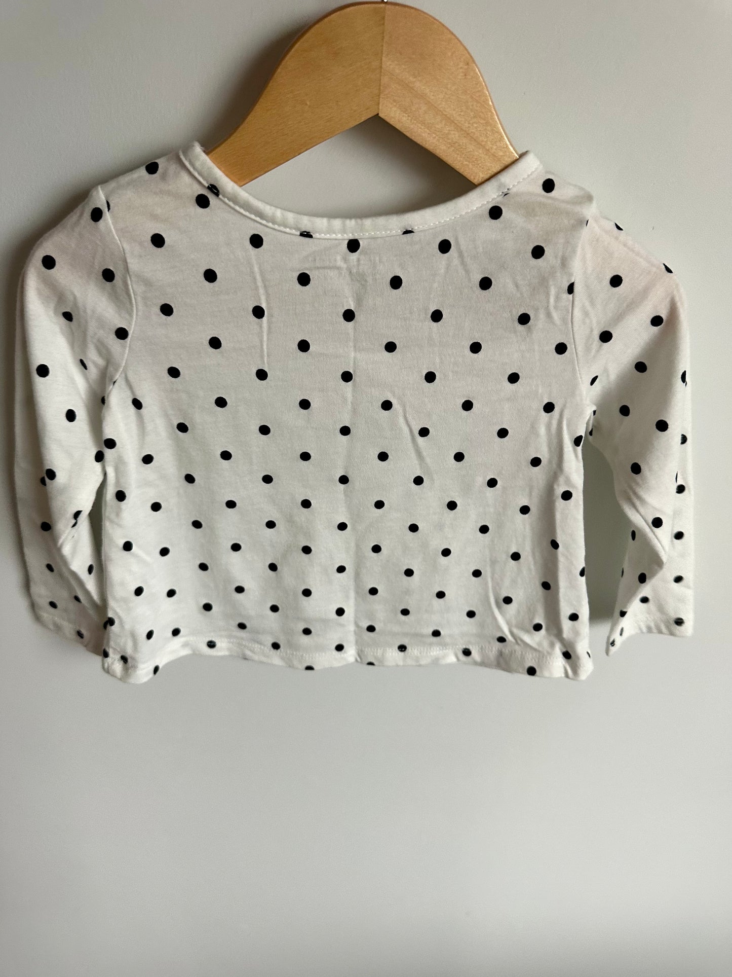 White Polka Dot Top / 18-24m