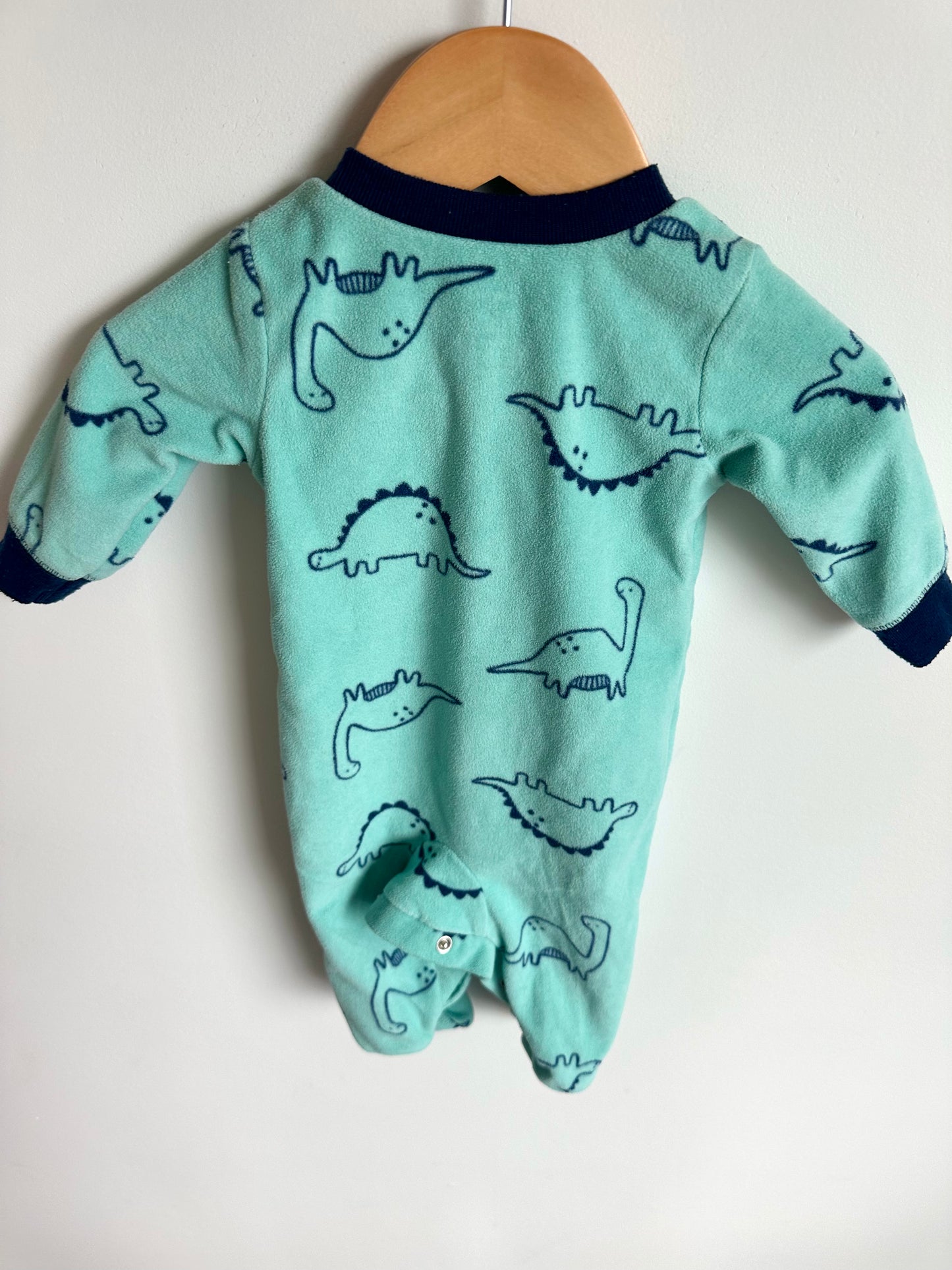 Fleece Green Dino Sleeper / 3m