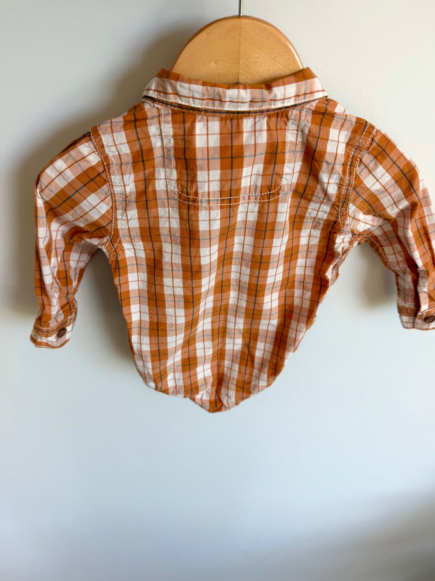 Tommy Bahama Orange Button Up Bodysuit / 6-9m
