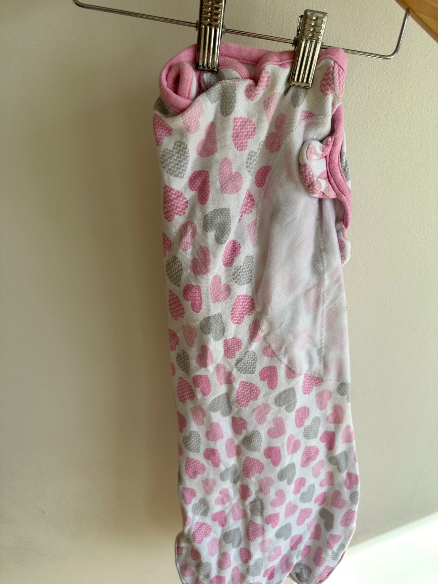 Heart Print Swaddle Sleep Sack / 9-14 lbs