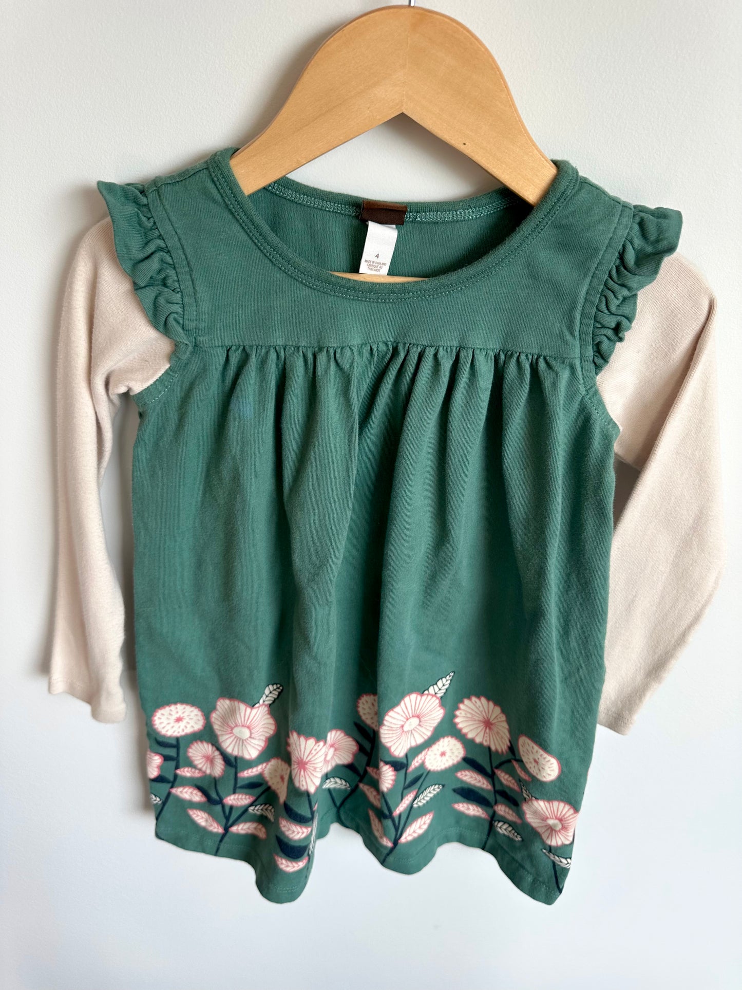 Tea Collection Floral Long Sleeve Dress / 4T