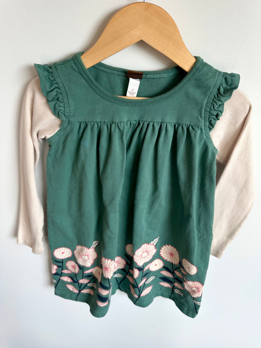 Tea Collection Floral Long Sleeve Dress / 4T