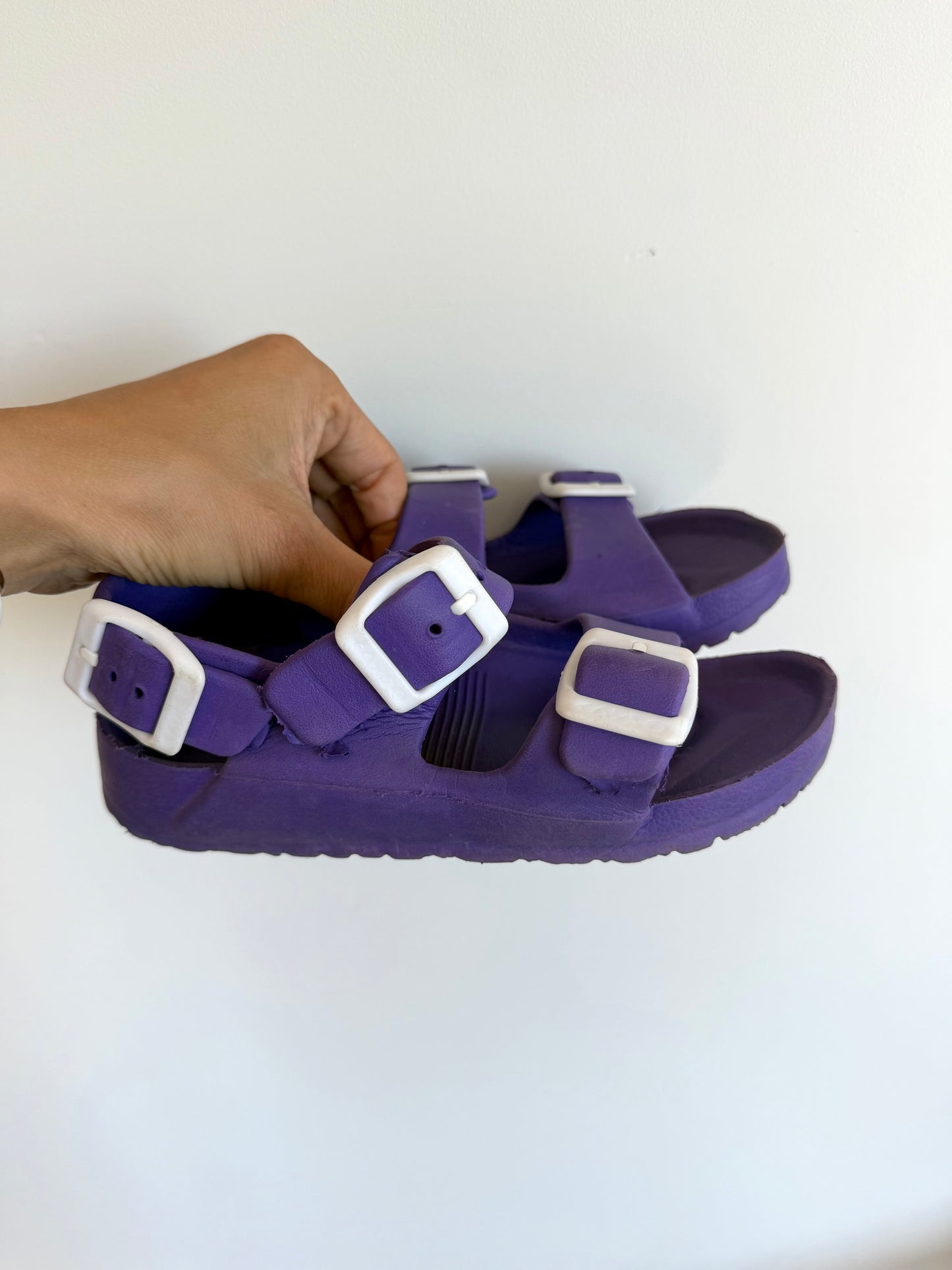 Purple Strap Sandals / Size 12 Little Kid