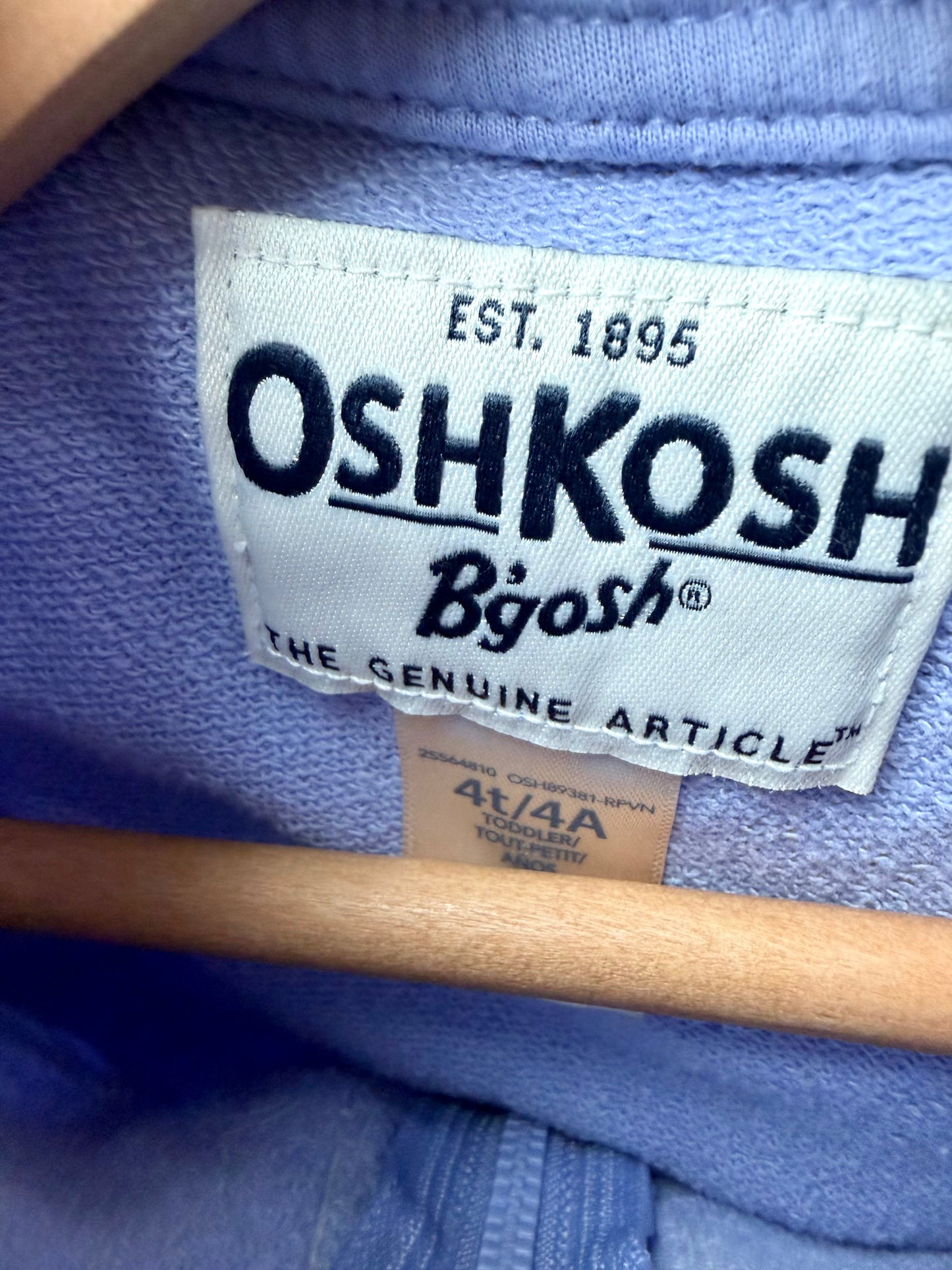 OshKosh Periwinkle Hoodie / 4T