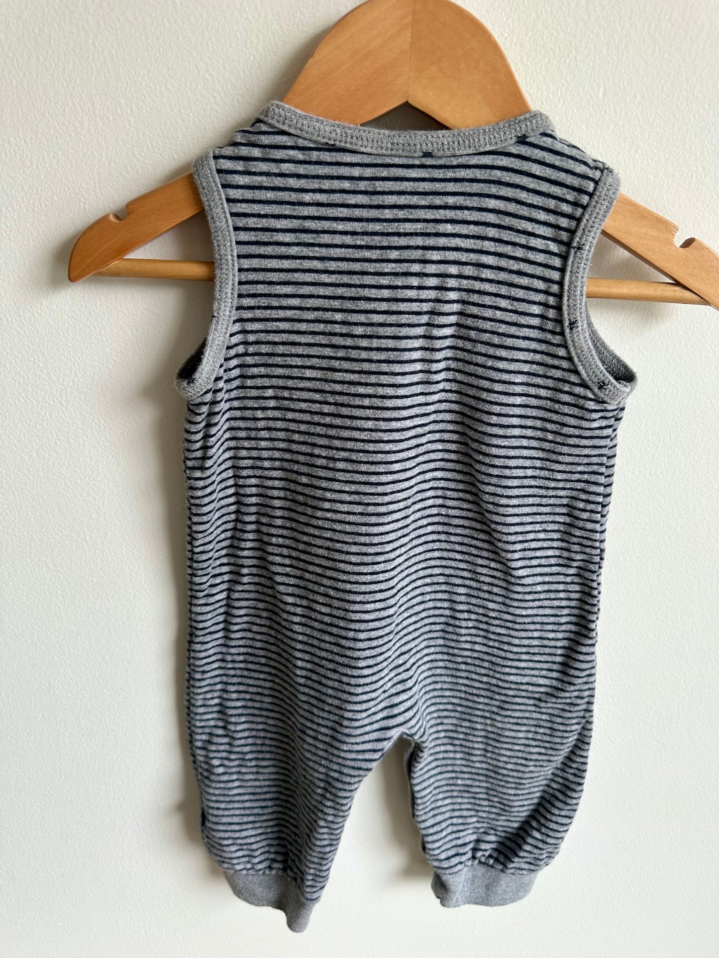 MinyMo Two Piece Romper + Bodysuit Set / 6m