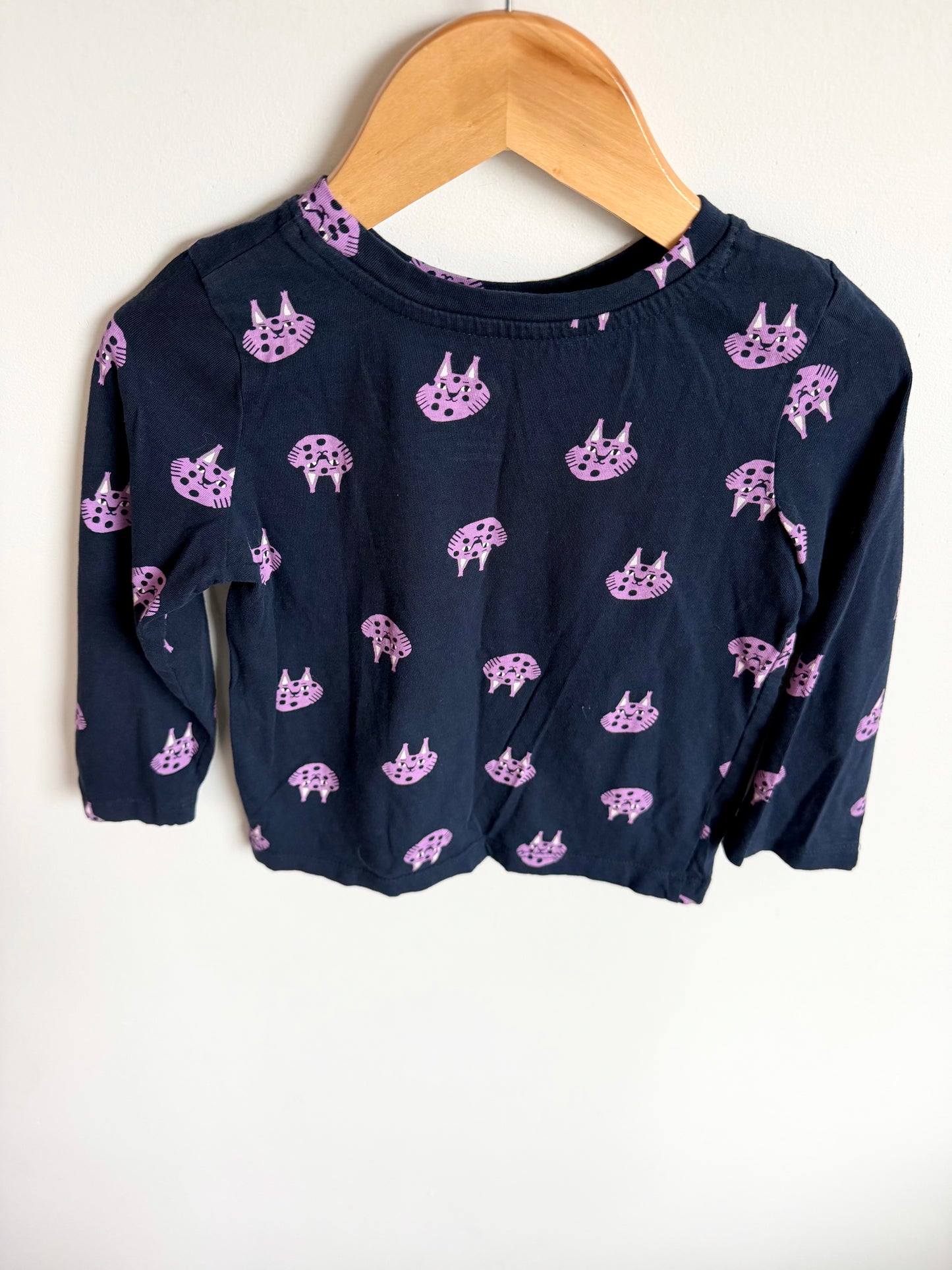 Purple Cat Long Sleeve Top / 3T
