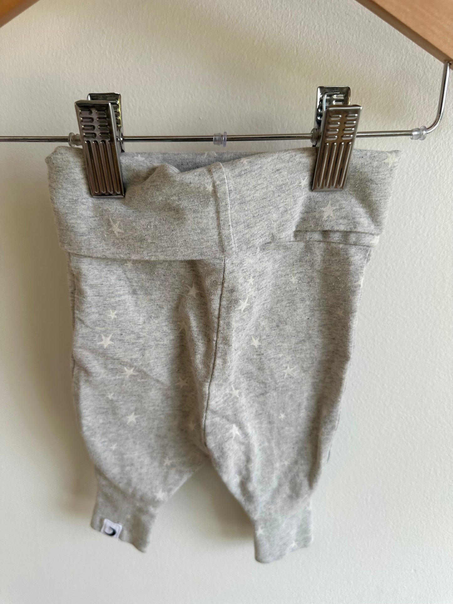 Organic Grey Star Leggings / 3-6m