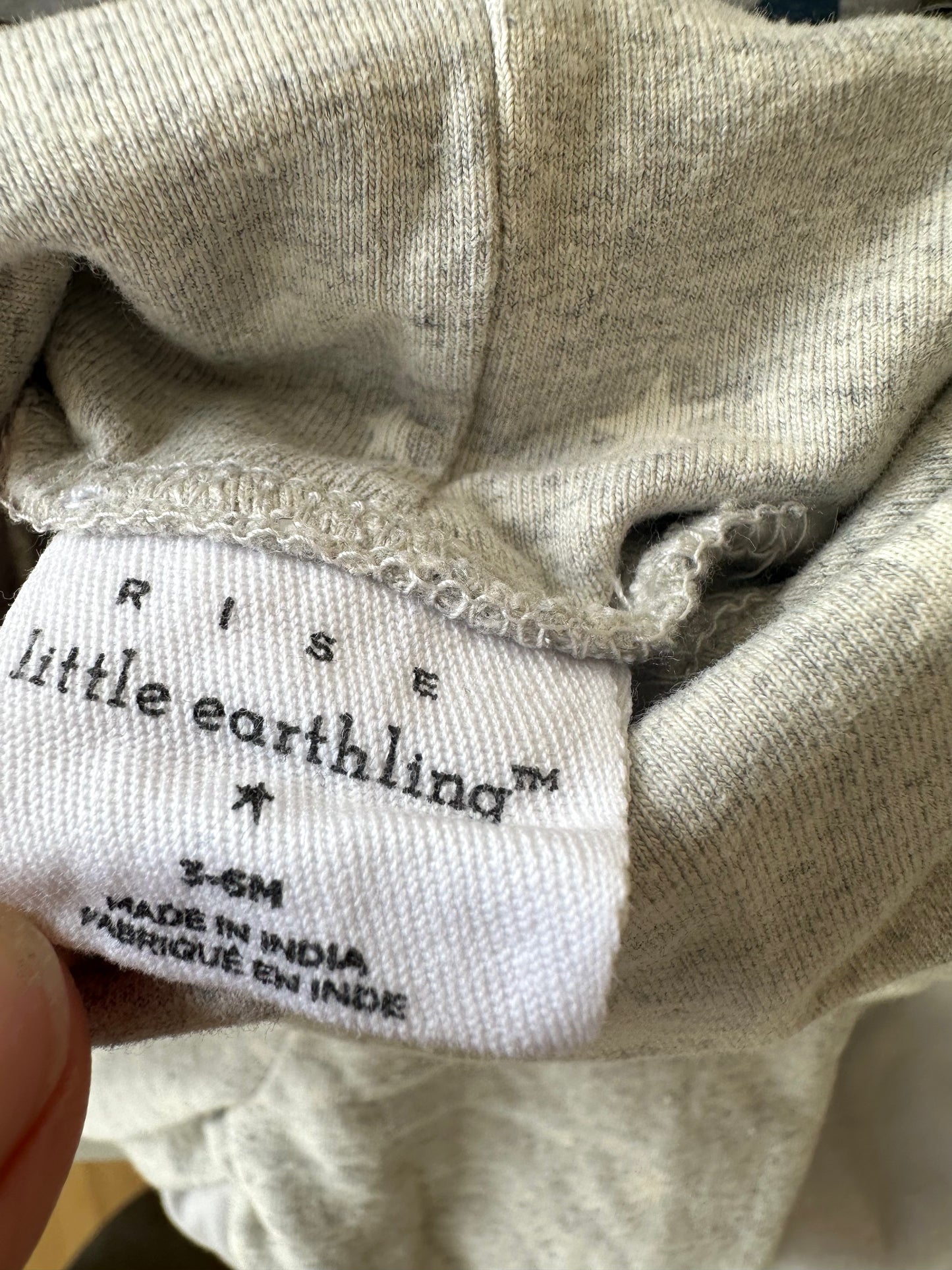 Organic Grey Star Leggings / 3-6m
