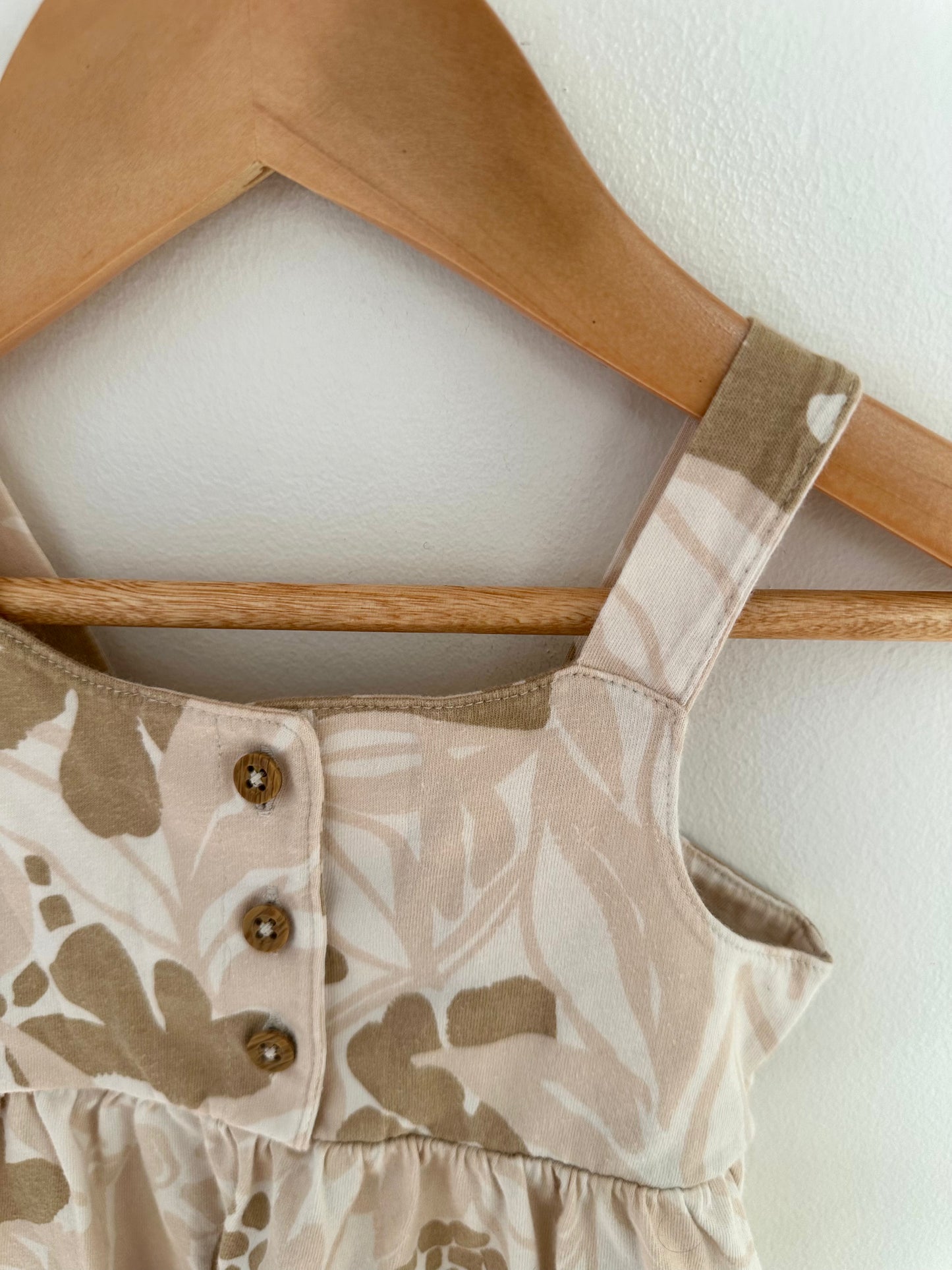 Tan Floral Print Dress / 12m