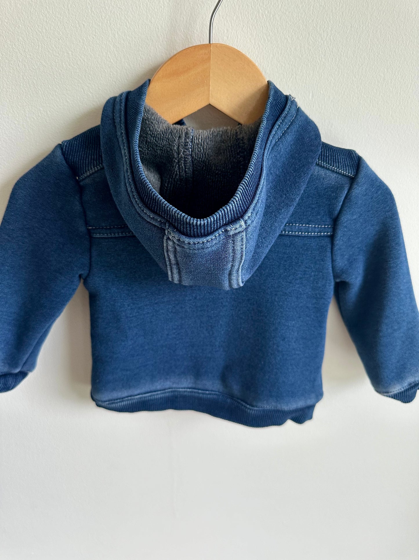 Mayoral Stretchy Denim Look Hoodie / 6-9m