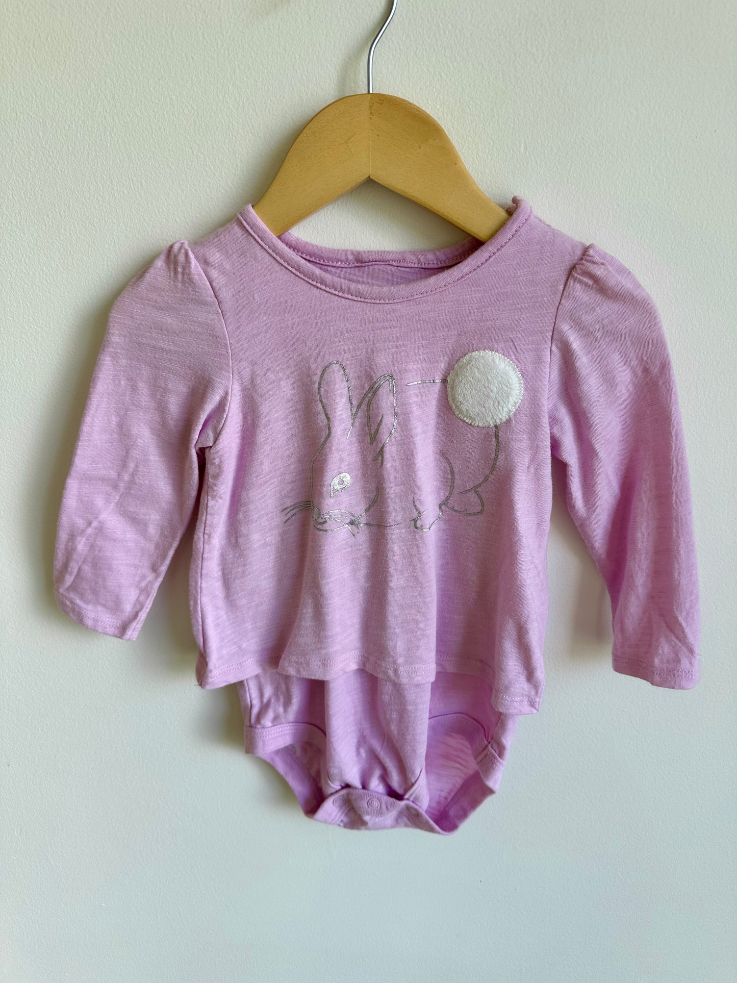 Pink Bunny Long Sleeve Bodysuit / 18-24m