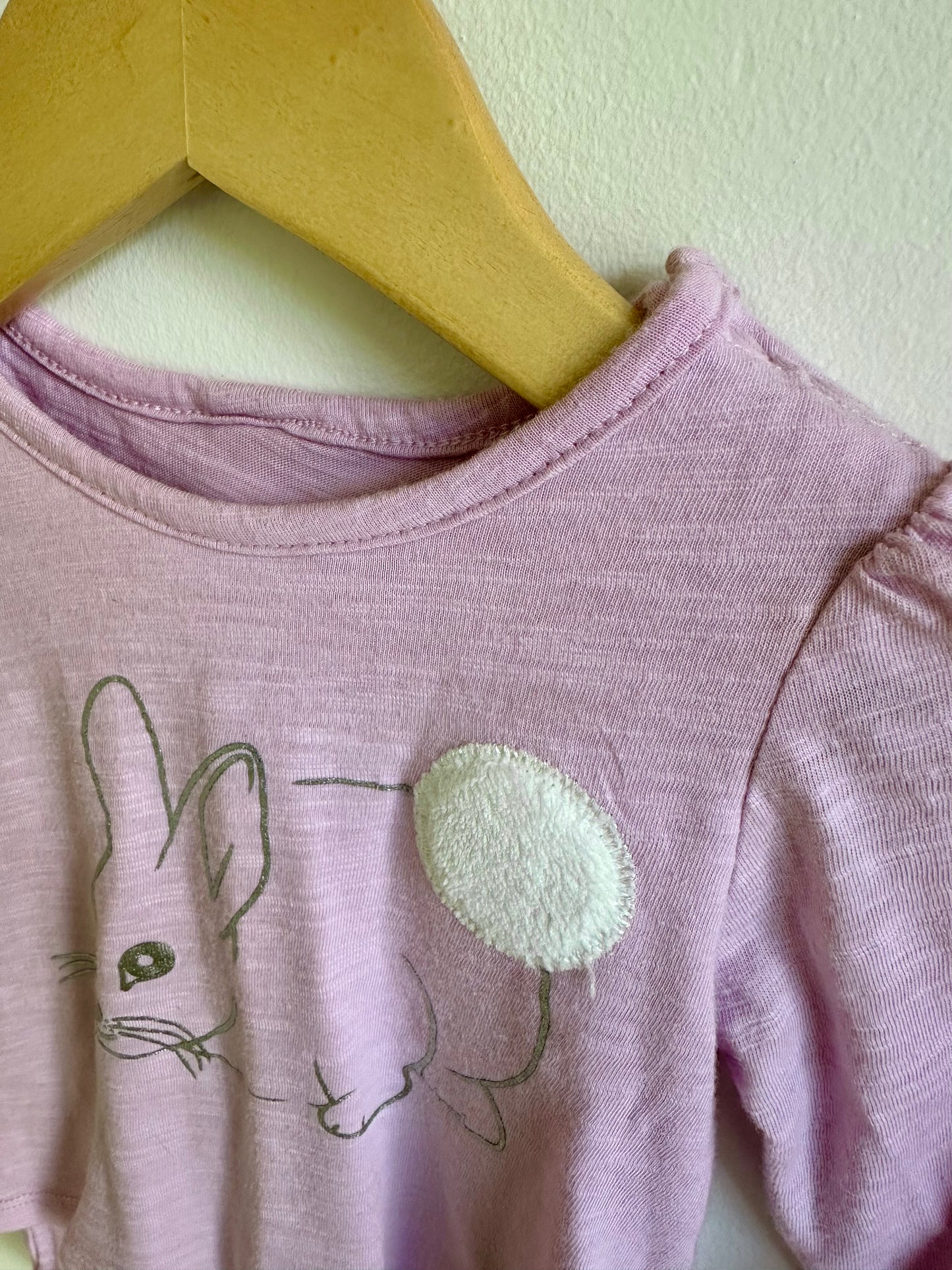 Pink Bunny Long Sleeve Bodysuit / 18-24m