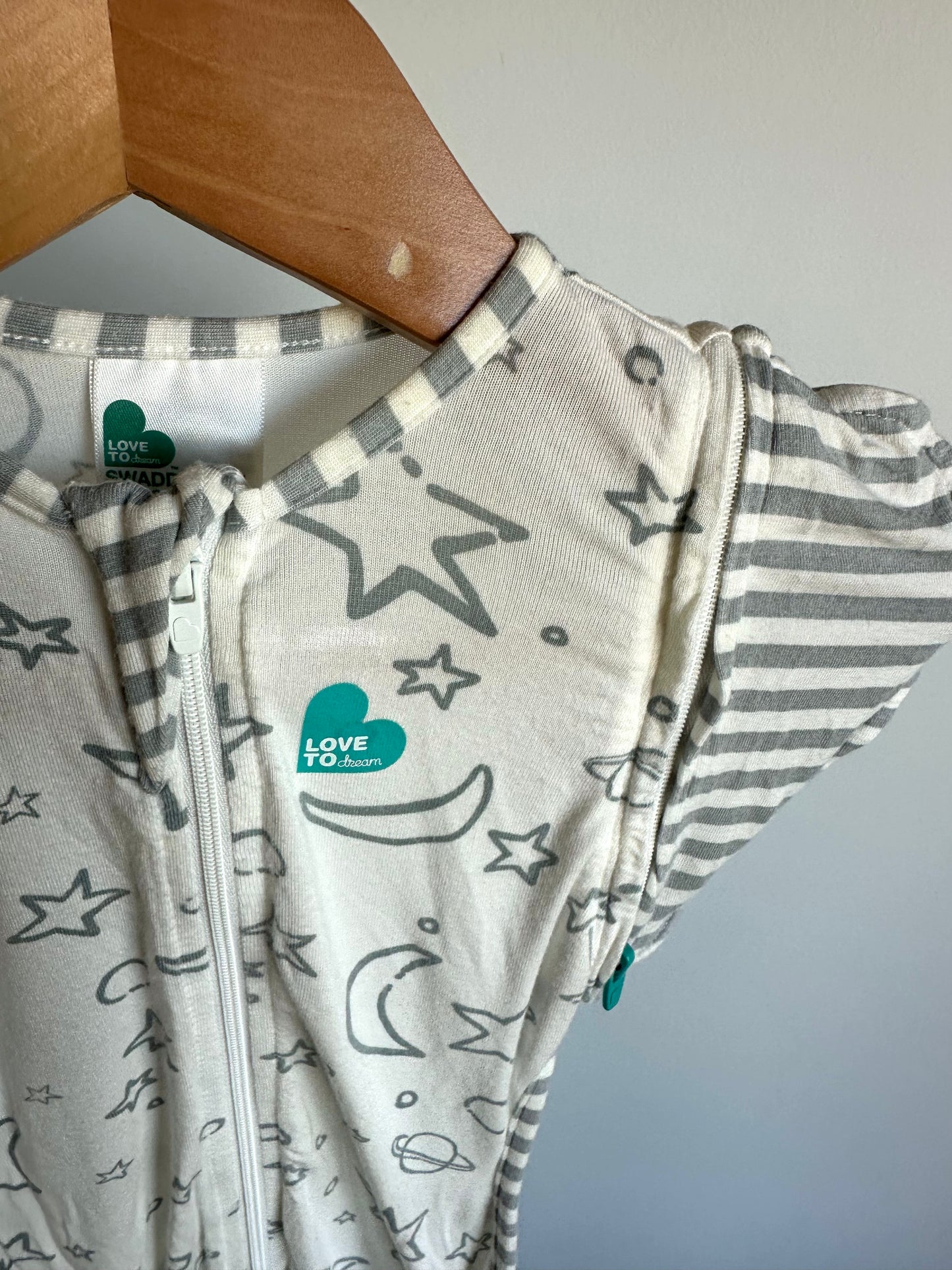 Space Bamboo Sleep Sack with Stripes / 3-9m