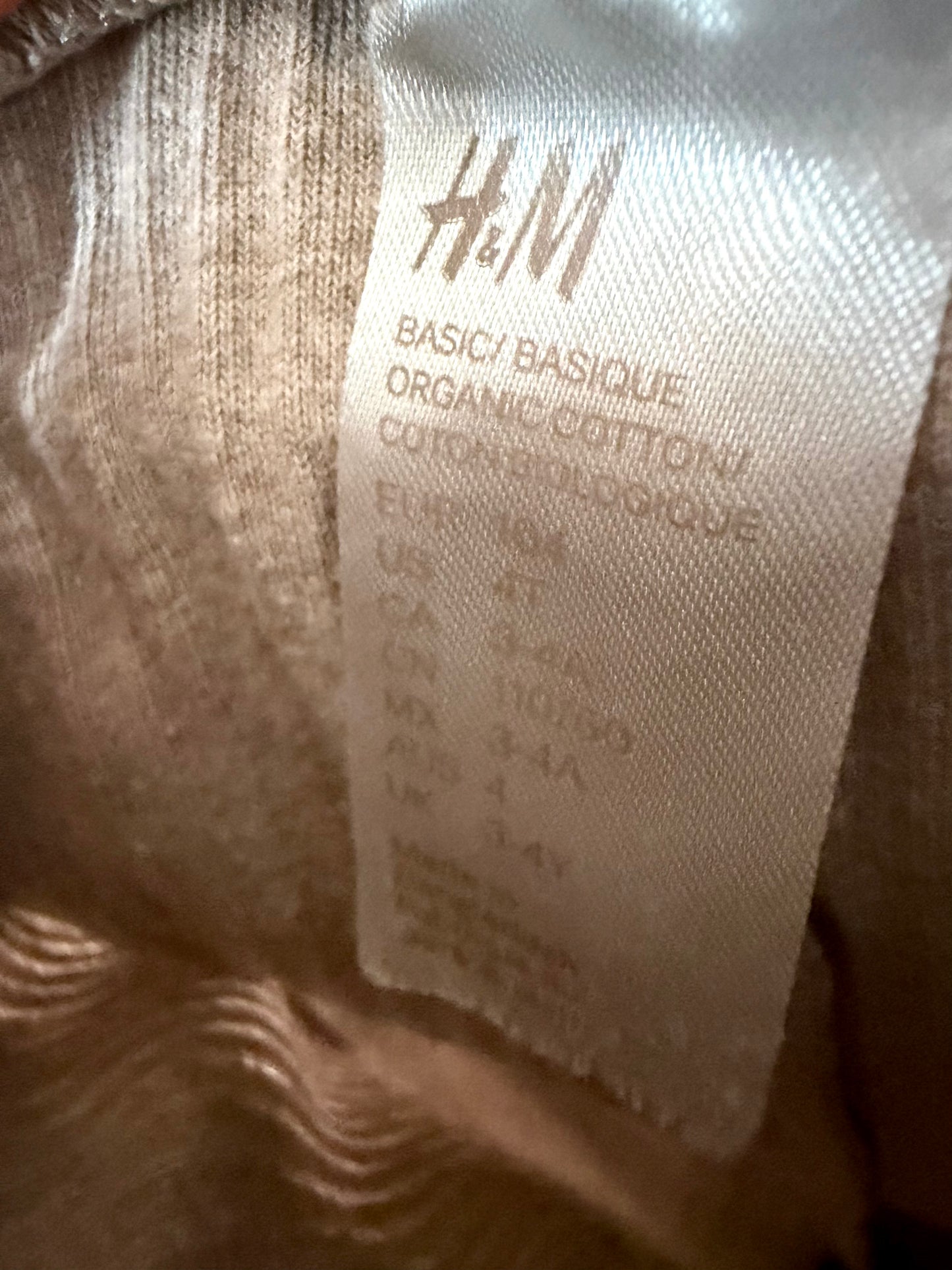 H&M Tan Ribbed Pants / 3-4T