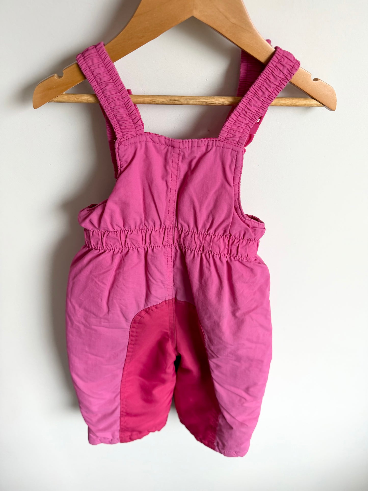 Pink Overall Snow Pants / 12m