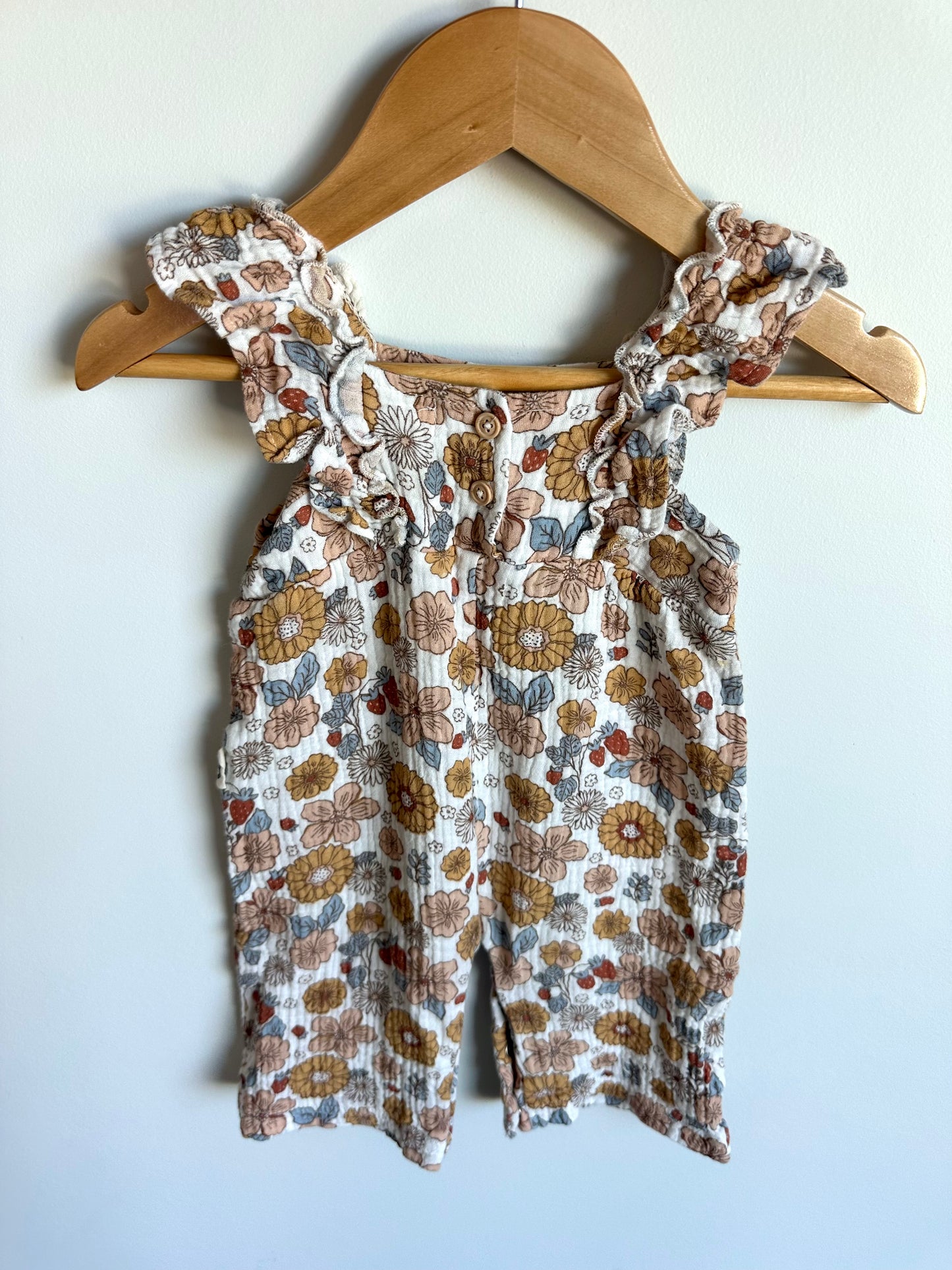 Retro Floral Jumpsuit / 3-6m
