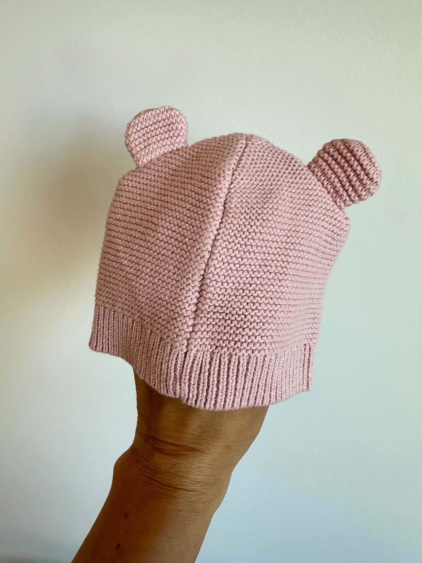 Pink Knit Toque with Ears / 3m