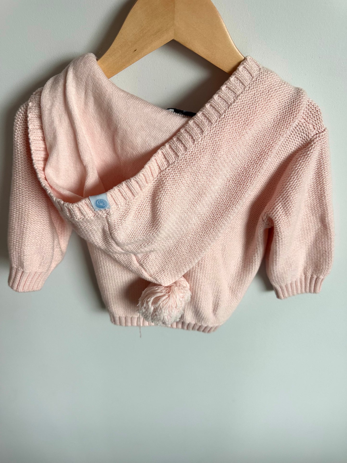 Blush Hood Sweater / 6-12m