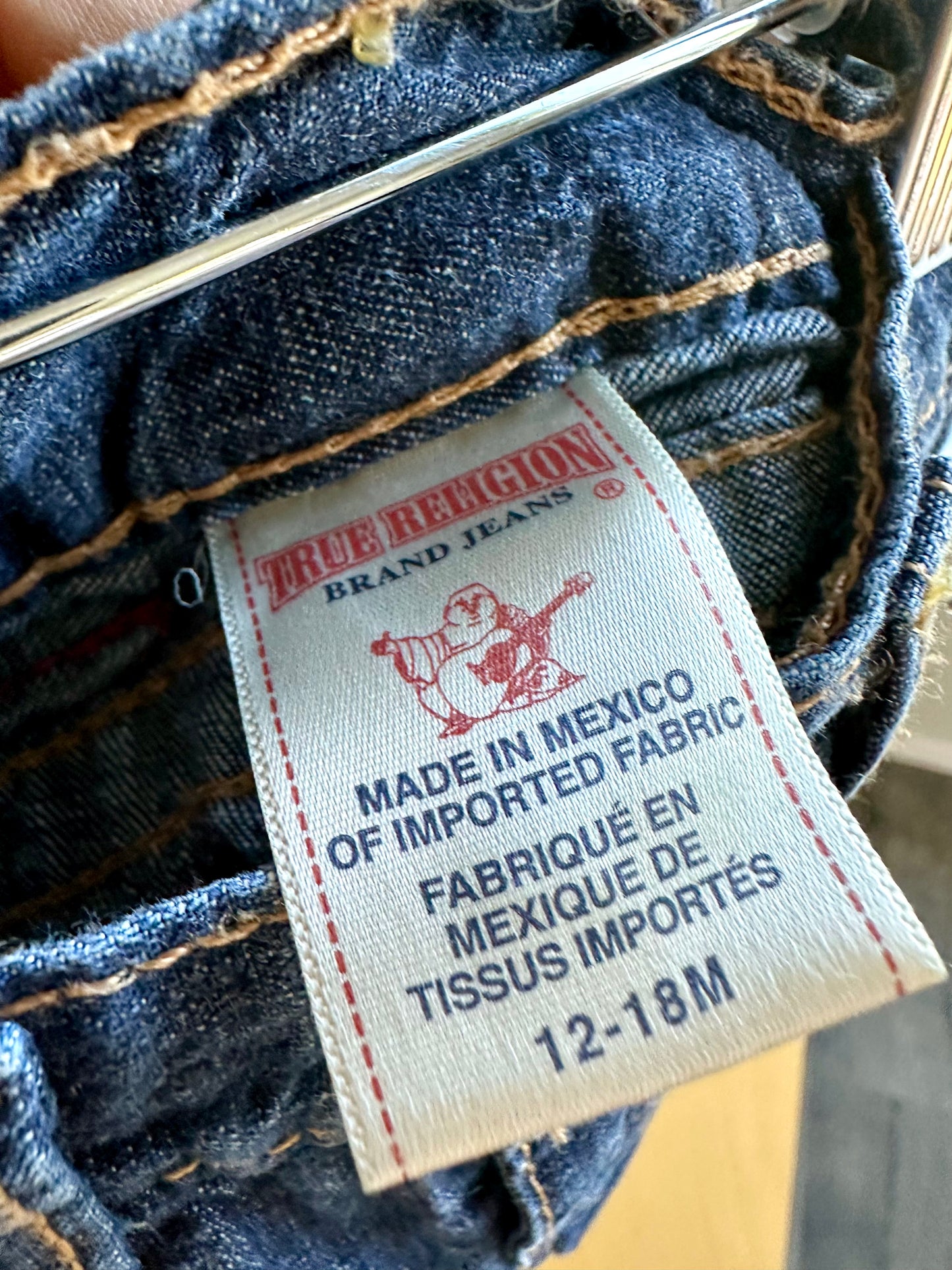 True Religion Jean Shorts / 12-18m