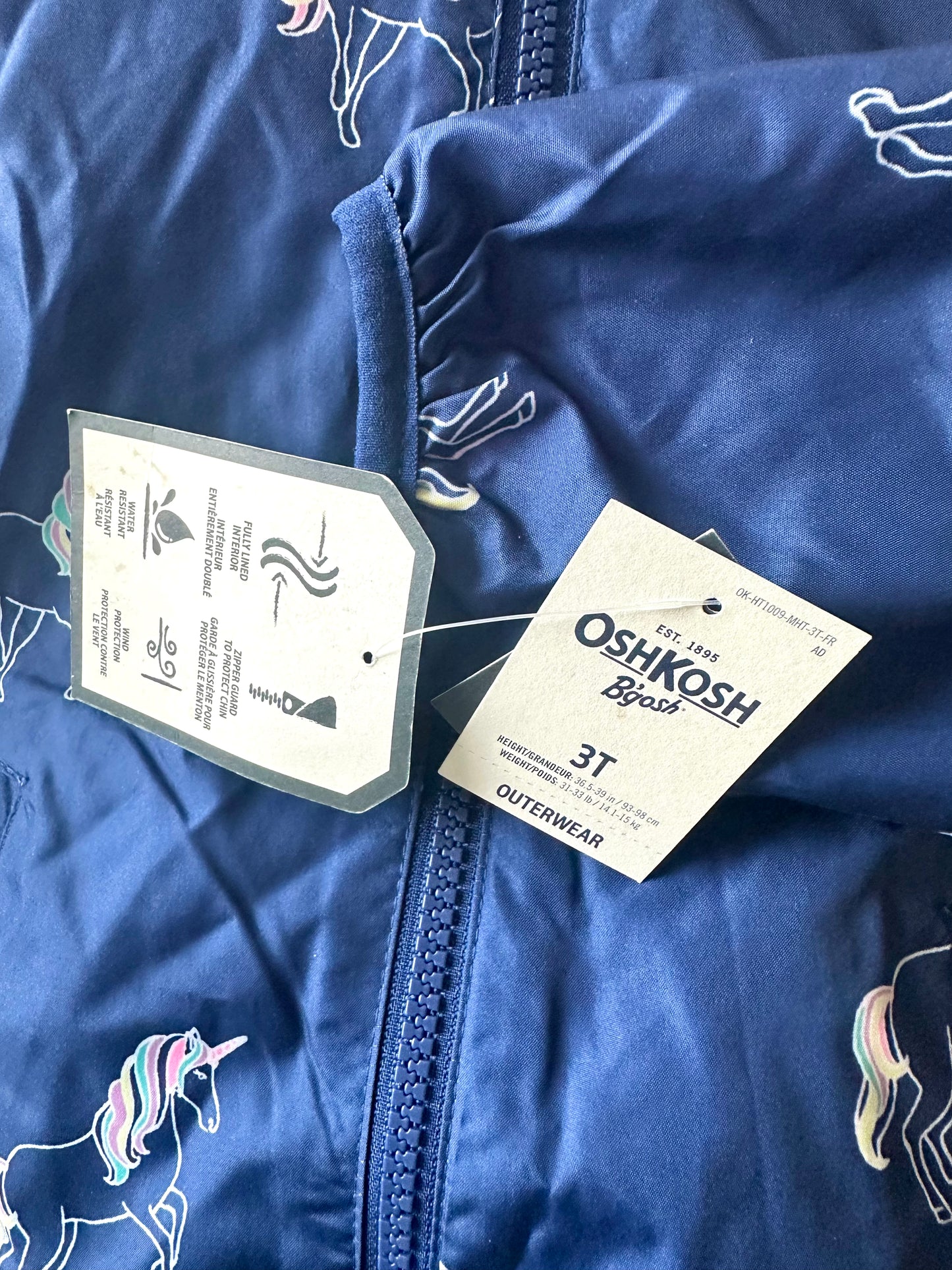 Blue Unicorn Coat (With Tags) / 3T