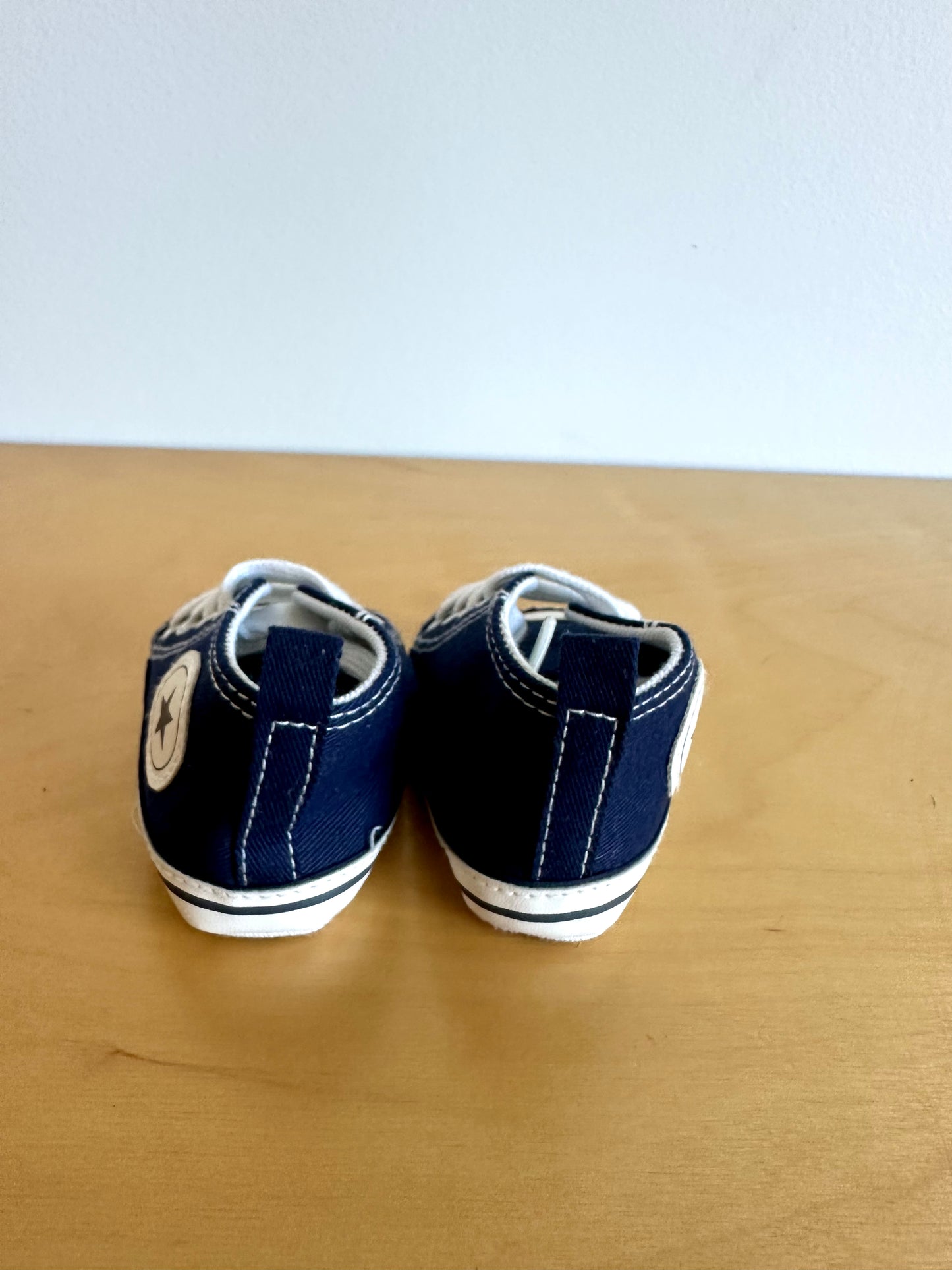 Navy Soft Sole Lace Shoes / 3-6m