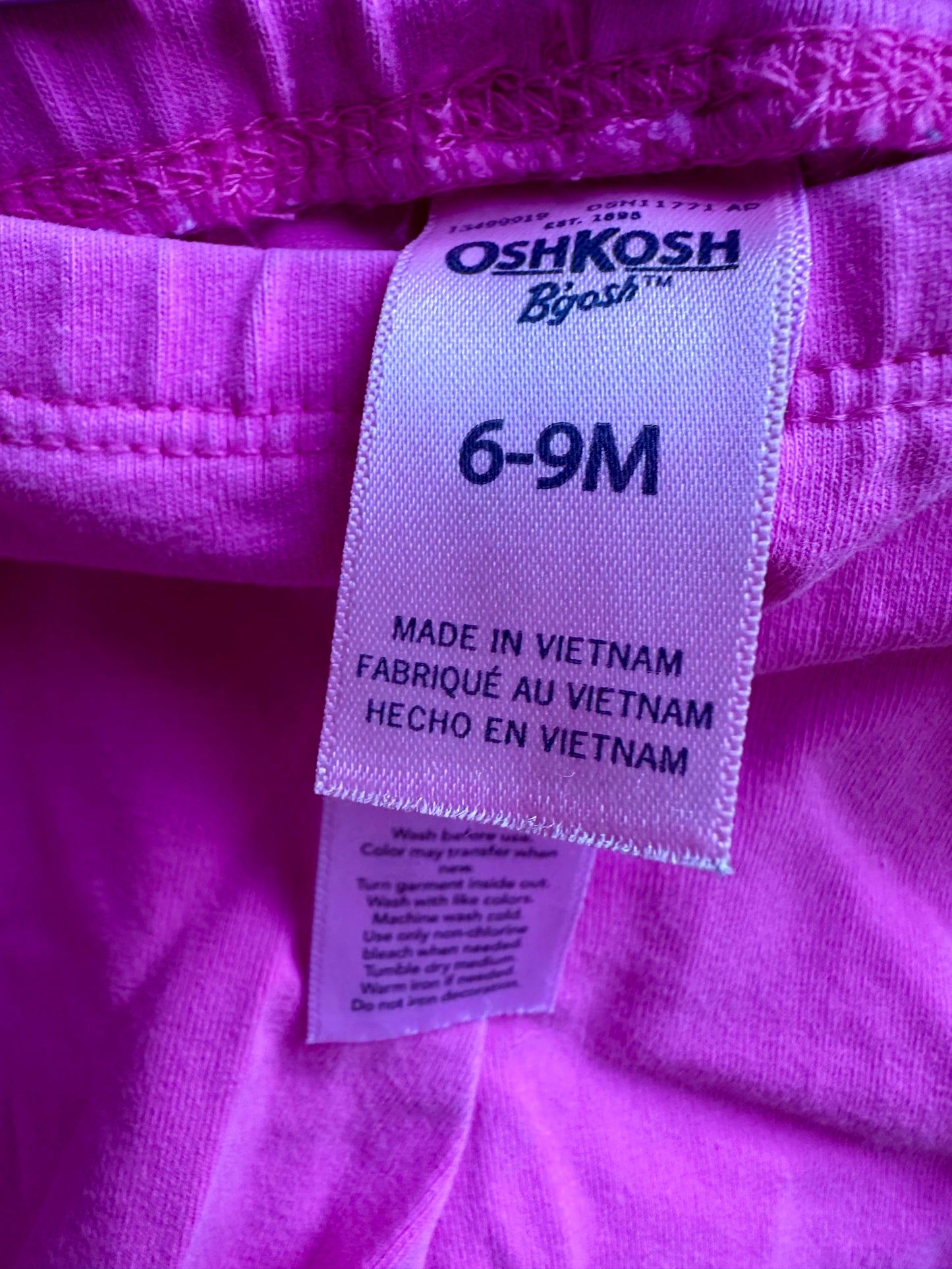 Oshkosh Pink Biker Shorts / 6-9m