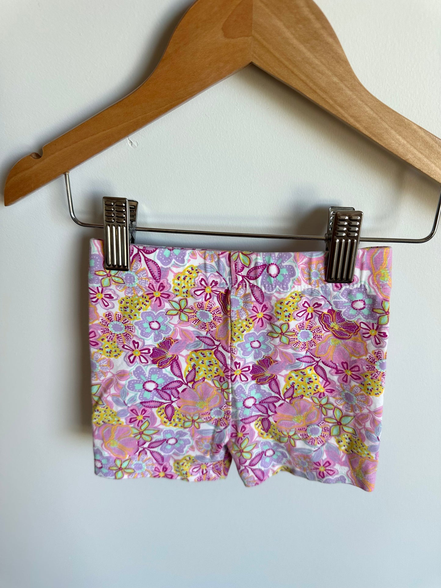Floral Biker Shorts / 12-18m