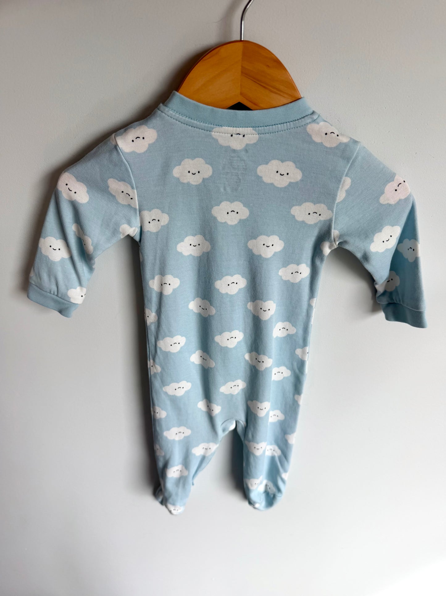 Cloud Blue Cotton Sleeper / 3-6m