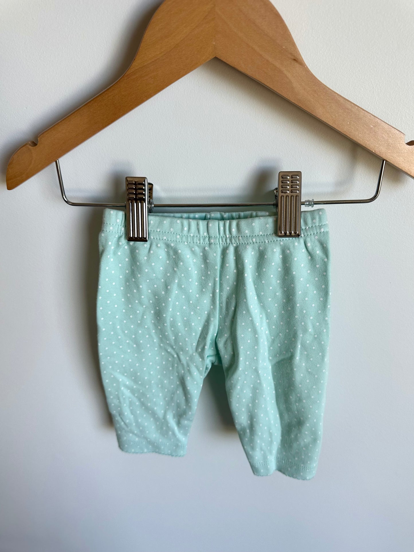 Teal Dotted Leggings / 0-3m