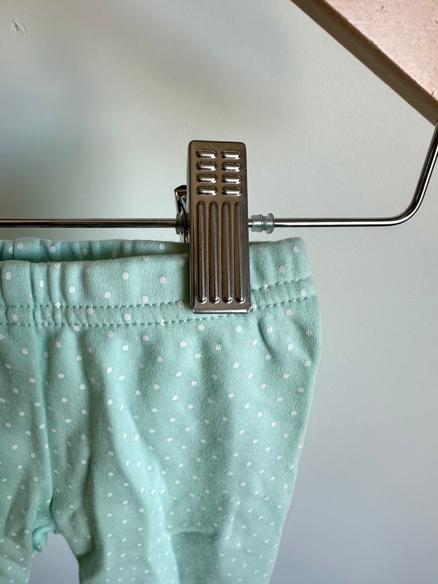 Teal Dotted Leggings / 0-3m