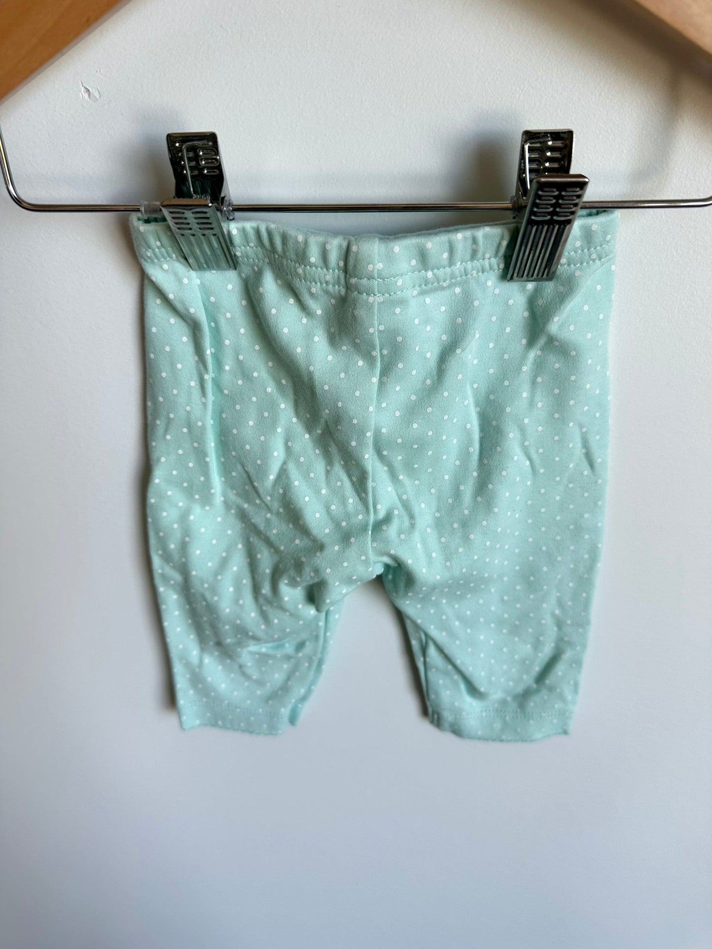 Teal Dotted Leggings / 0-3m