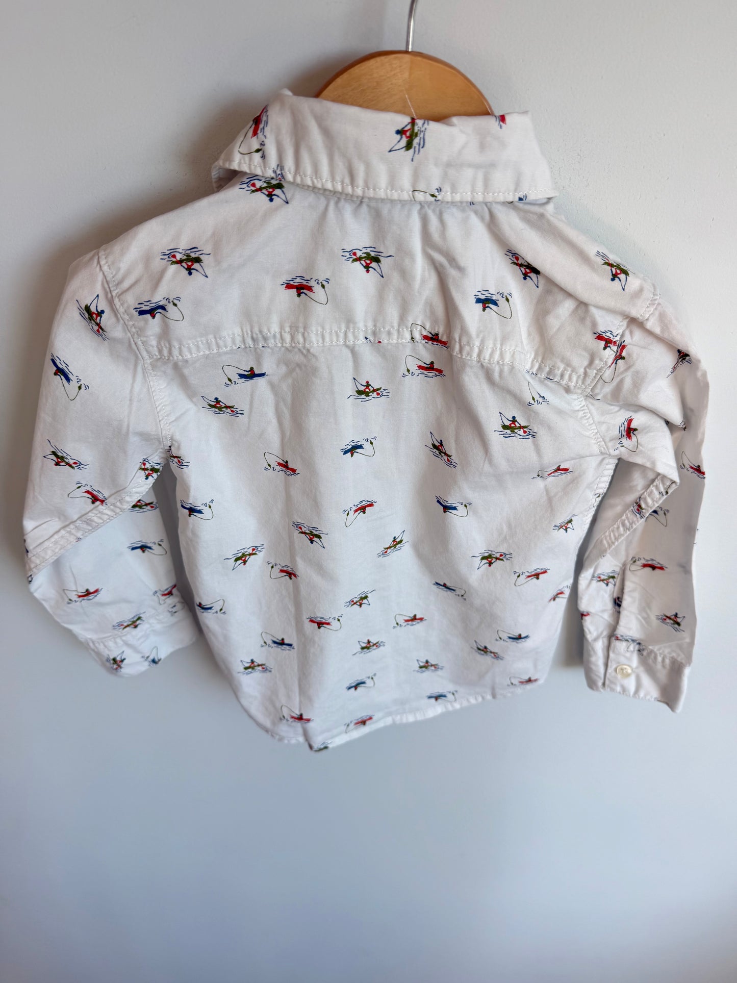 Fishing Boat Button Up Top / 2T
