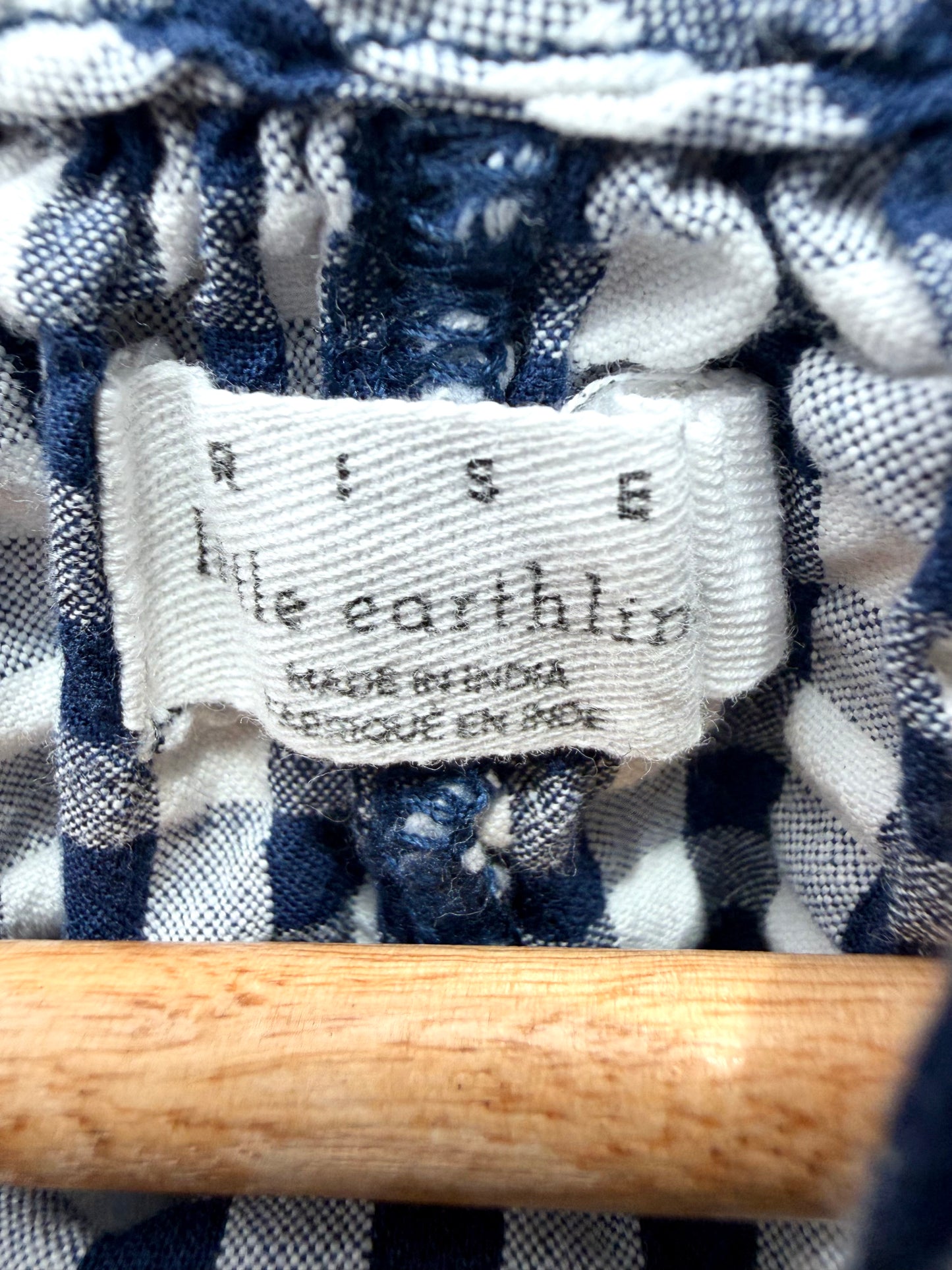 Gingham Blue Jumpsuit / 3-6m