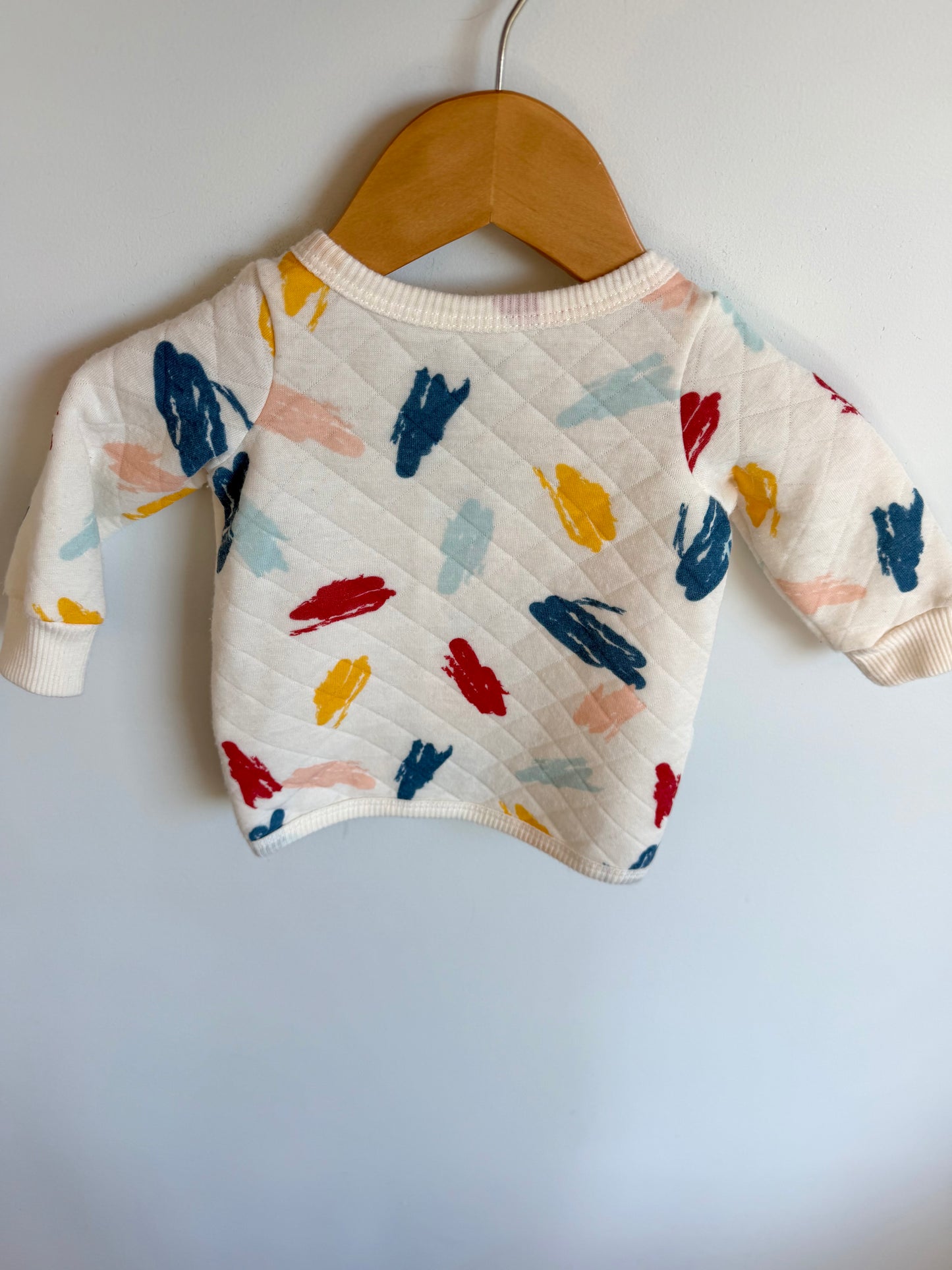 Brush Strokes Cardigan / 3-6m