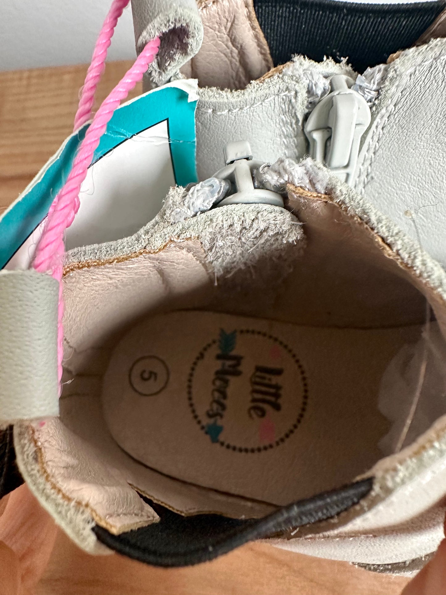 Little Moccs Grey Star Side Zip Up Boot (With Tags) / Size 5 Toddler