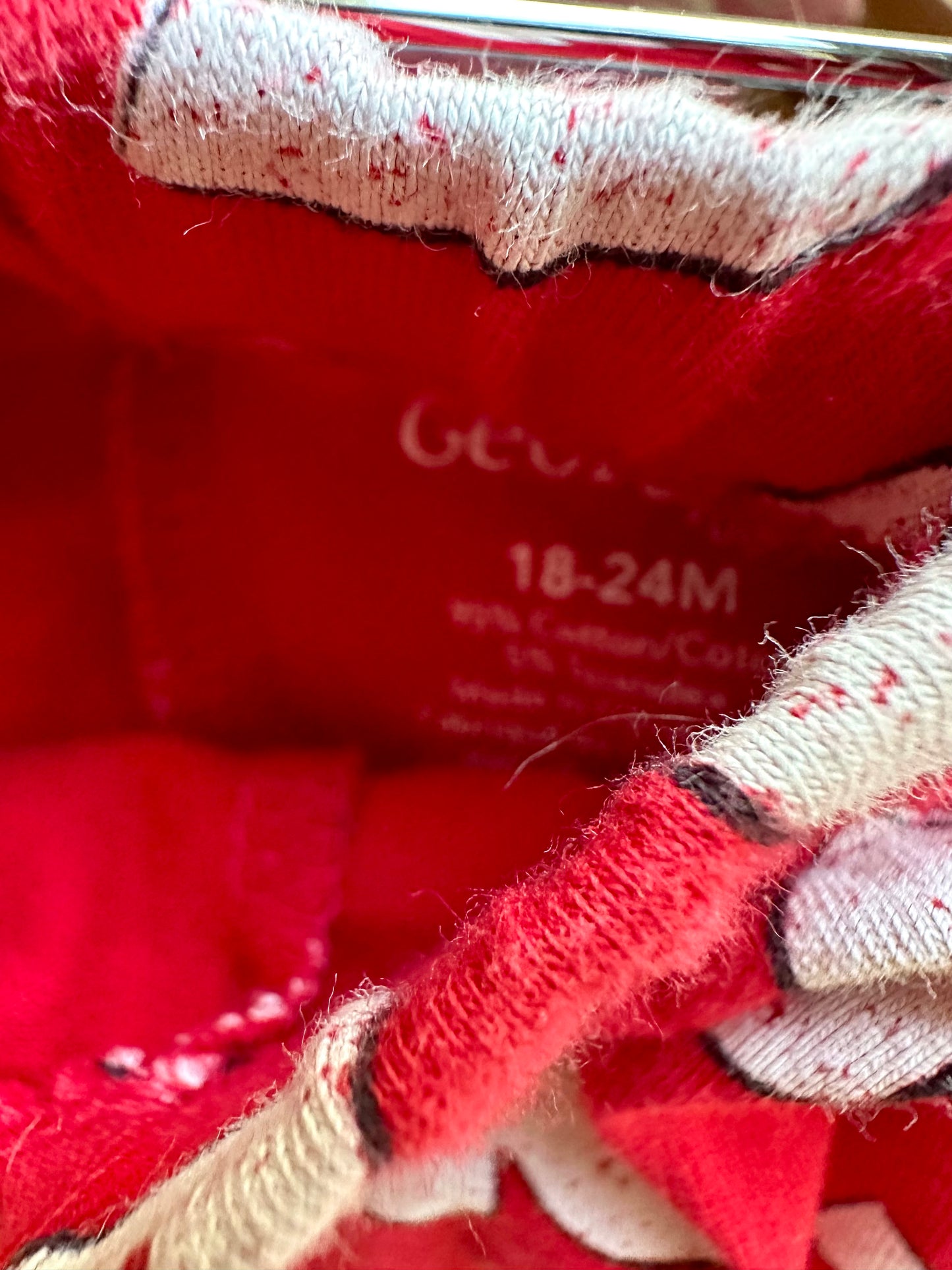 Red Heart Leggings / 18-24m
