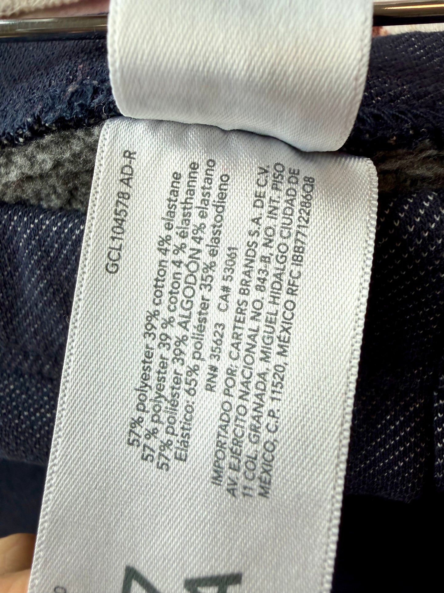 Dark Blue Fleece Leggings / 7 years