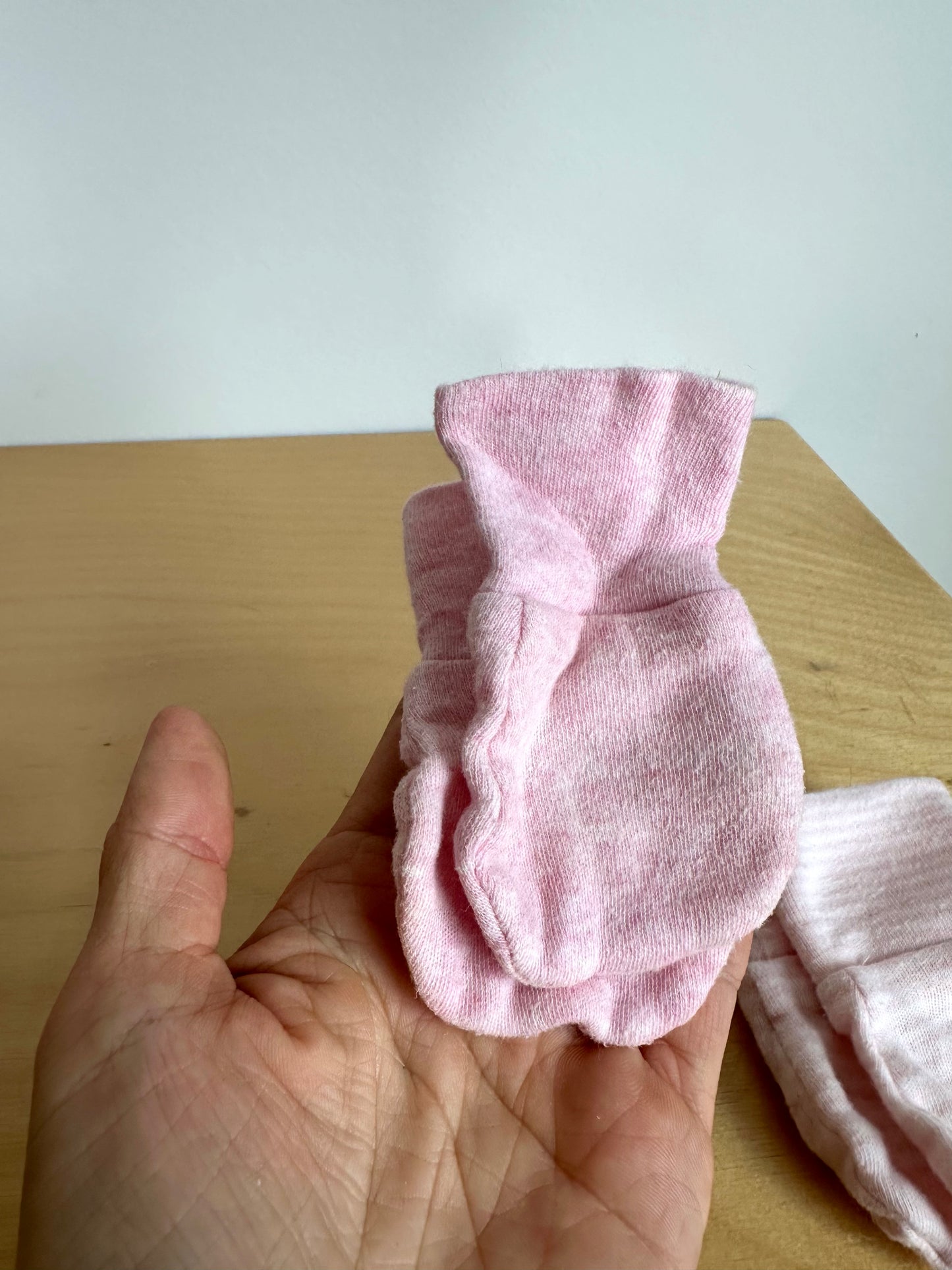 Stripe + Pink Mits / 0-3m