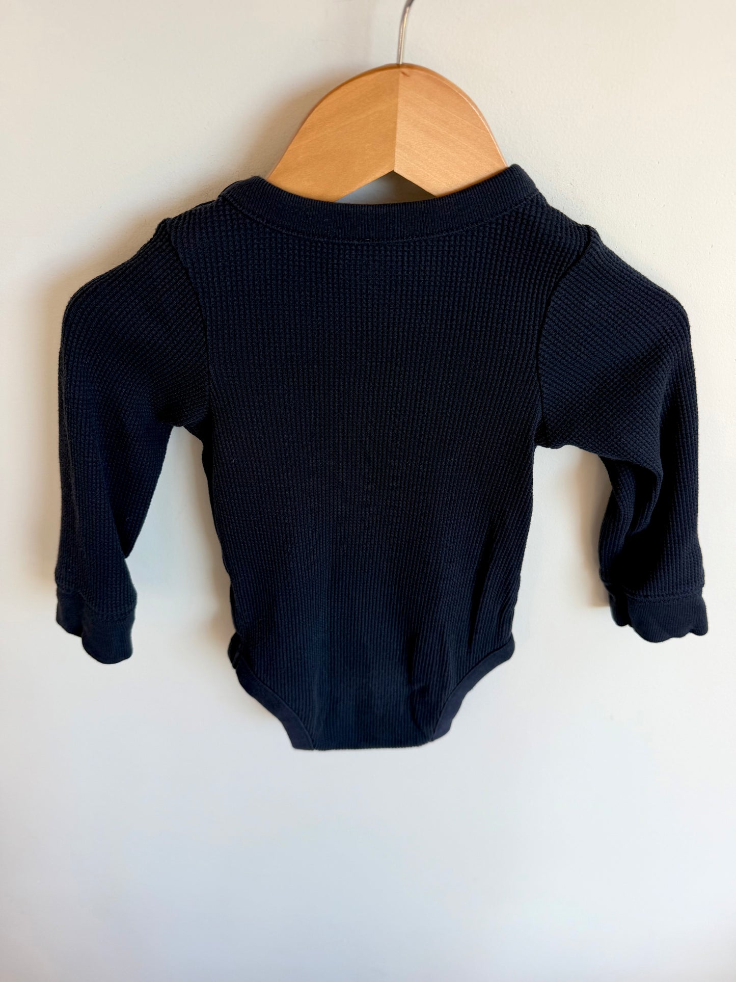 Gap Waffle Navy Bodysuit / 12-18m
