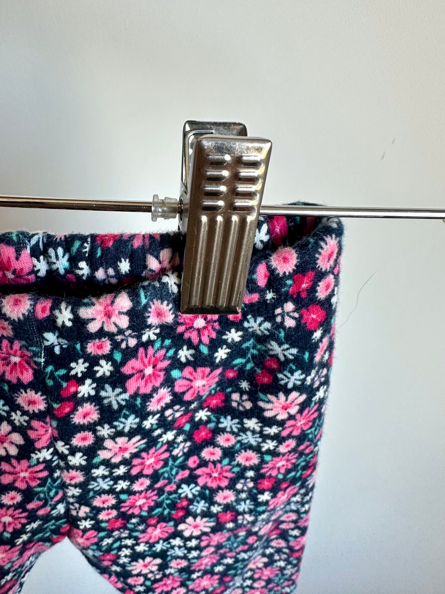 Fleece Floral Pants / 9m